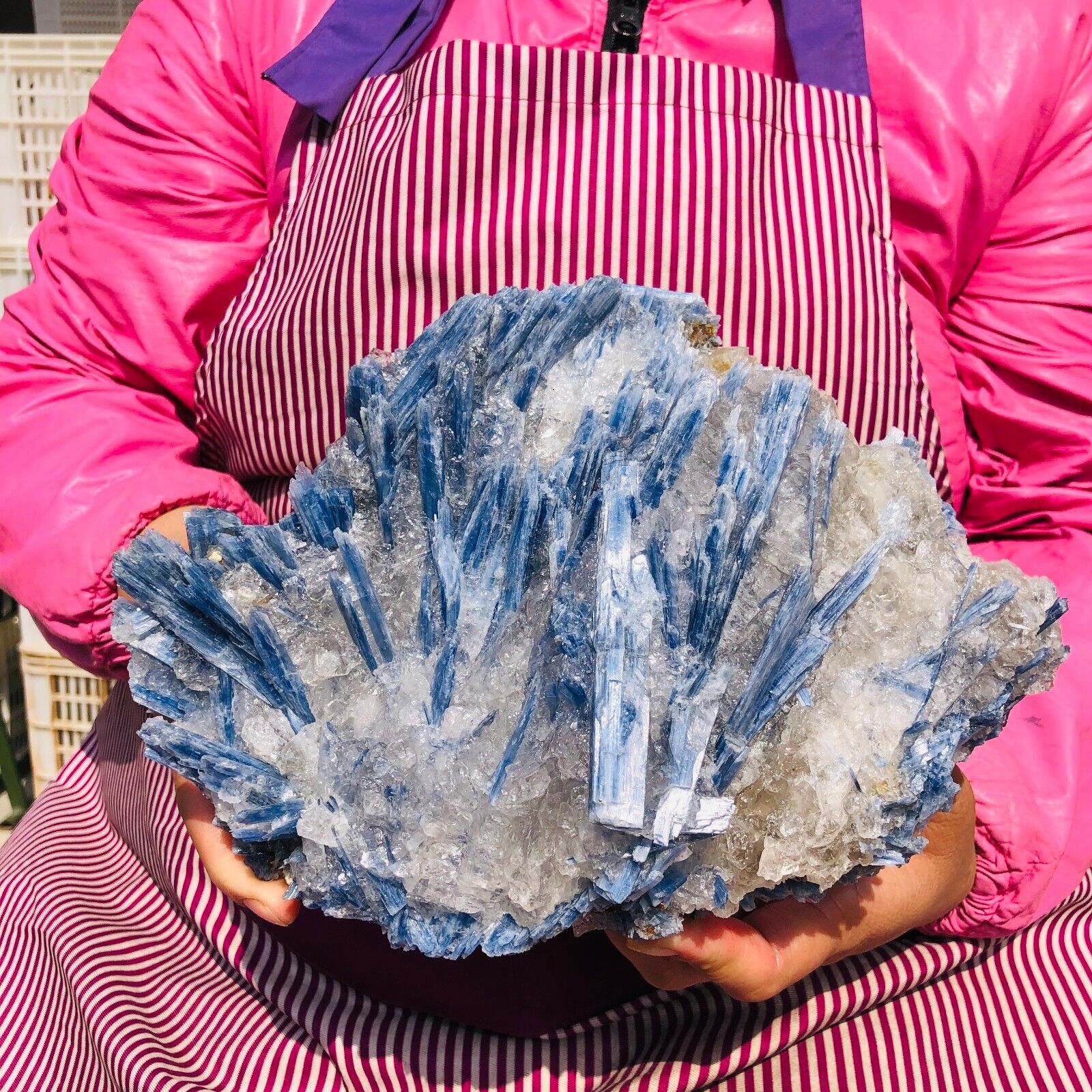 9.24LB Natural Blue Crystal Kyanite Rough Gem mineral Specimen Healing 627
