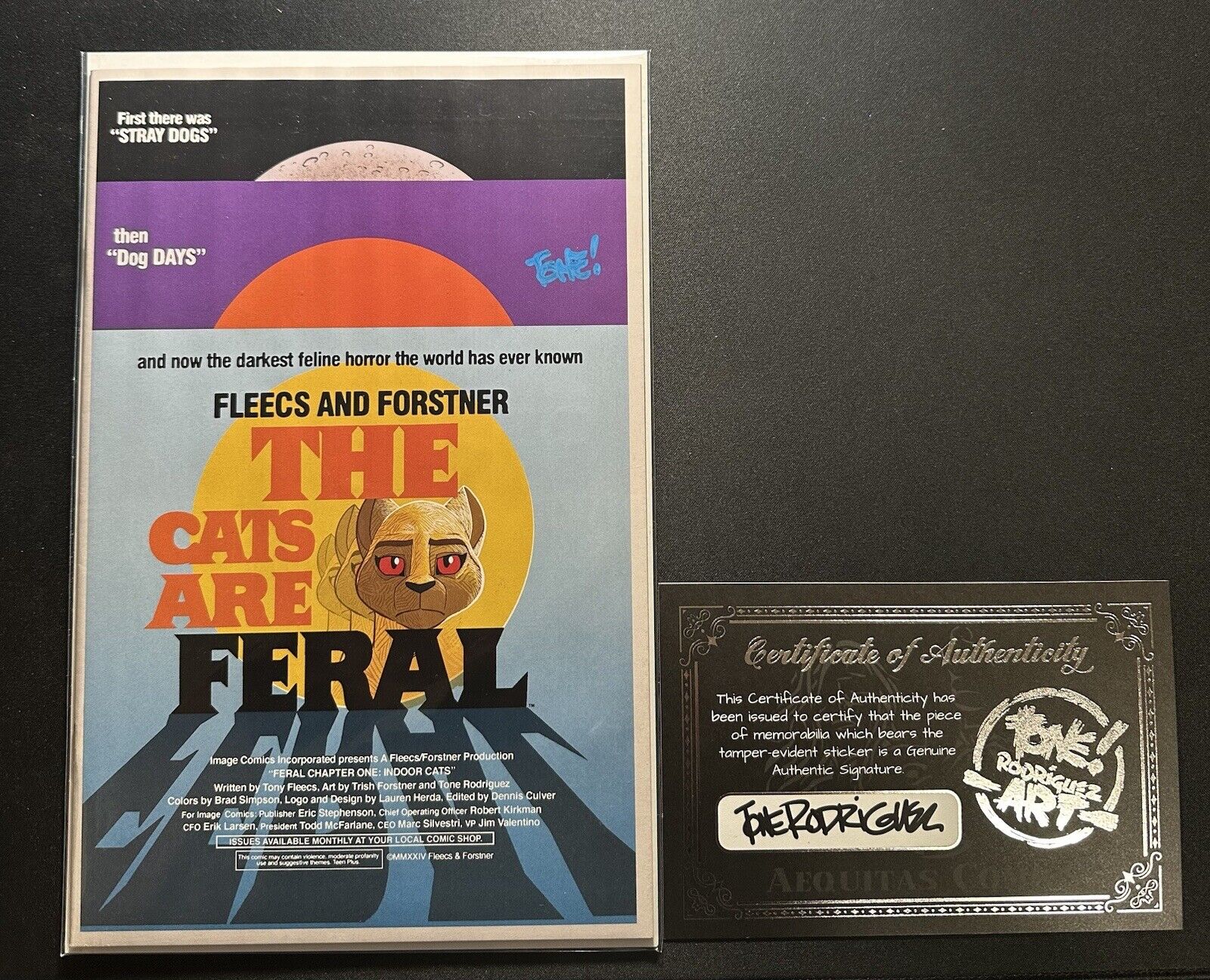 FERAL #1-1:50  DAY OF THE DEAD HOMAGE VARIANT TONE RODRIGUEZ AUTO COA