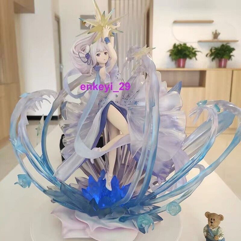 Re:Life In Different World From Zero Emilia PVC Figure Crystal Dress Ver. W/ Led