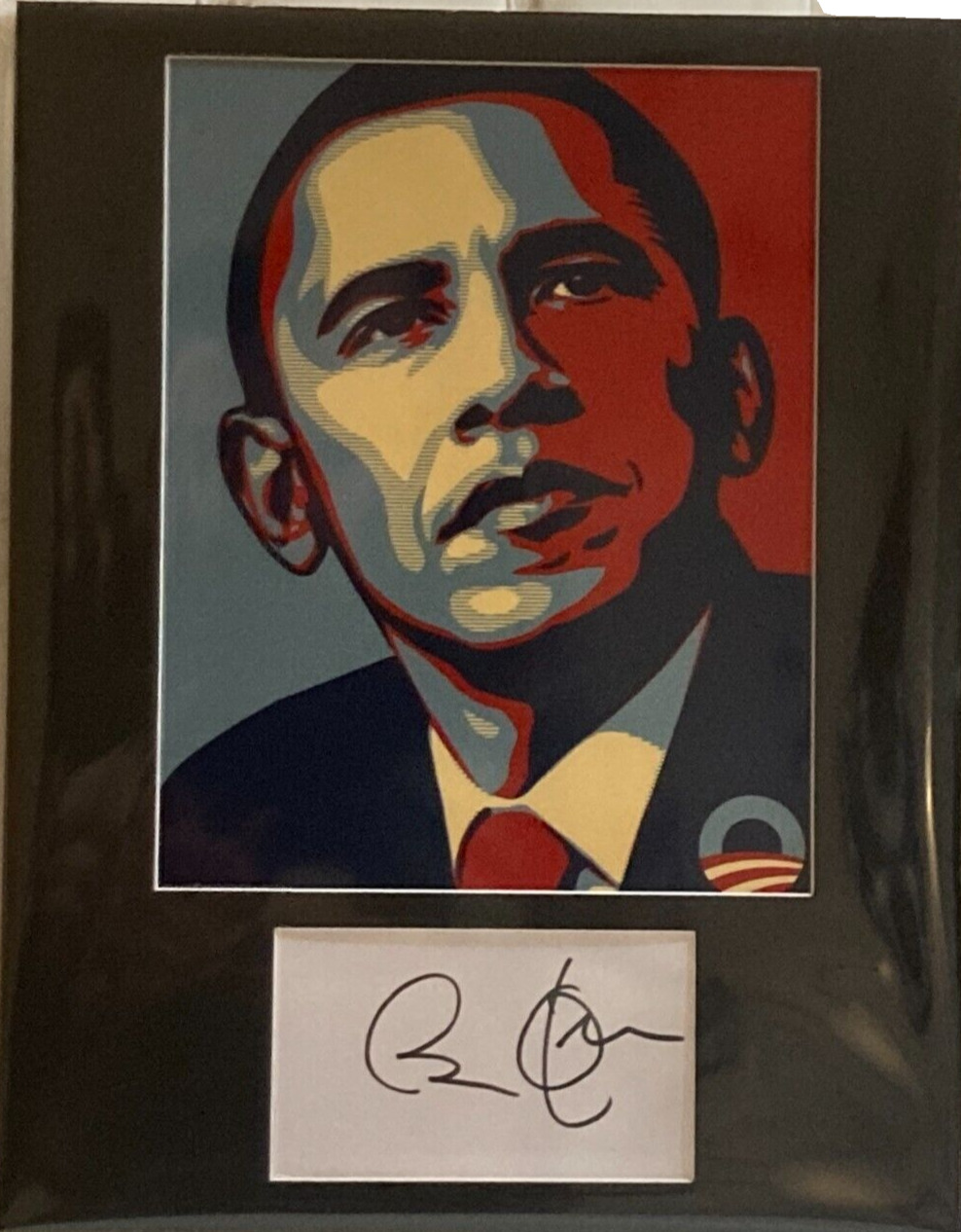 Autographed 11 x 14 Barack Obama Display WOW U.S President Signed Authentic COA
