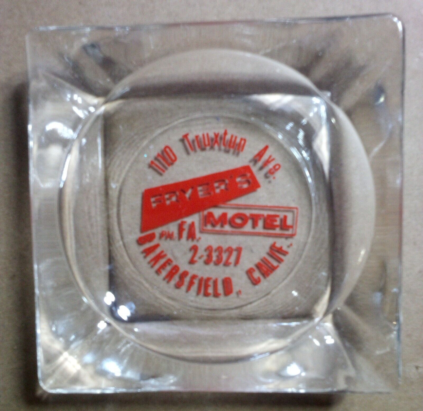 Fryers Motel Bakersfield California Vintage Ashtray