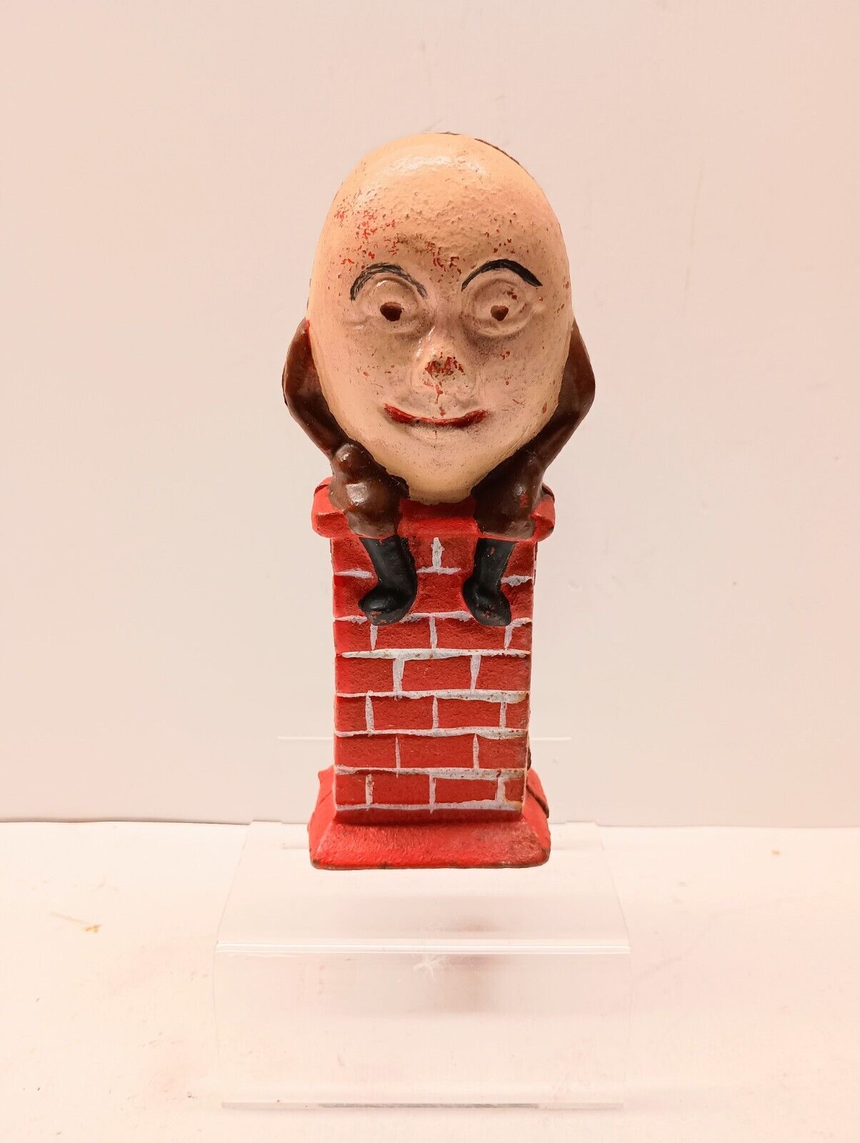 Antique Humpty Dumpty Vintage Cast Iron Still Coin Bank Collectible 