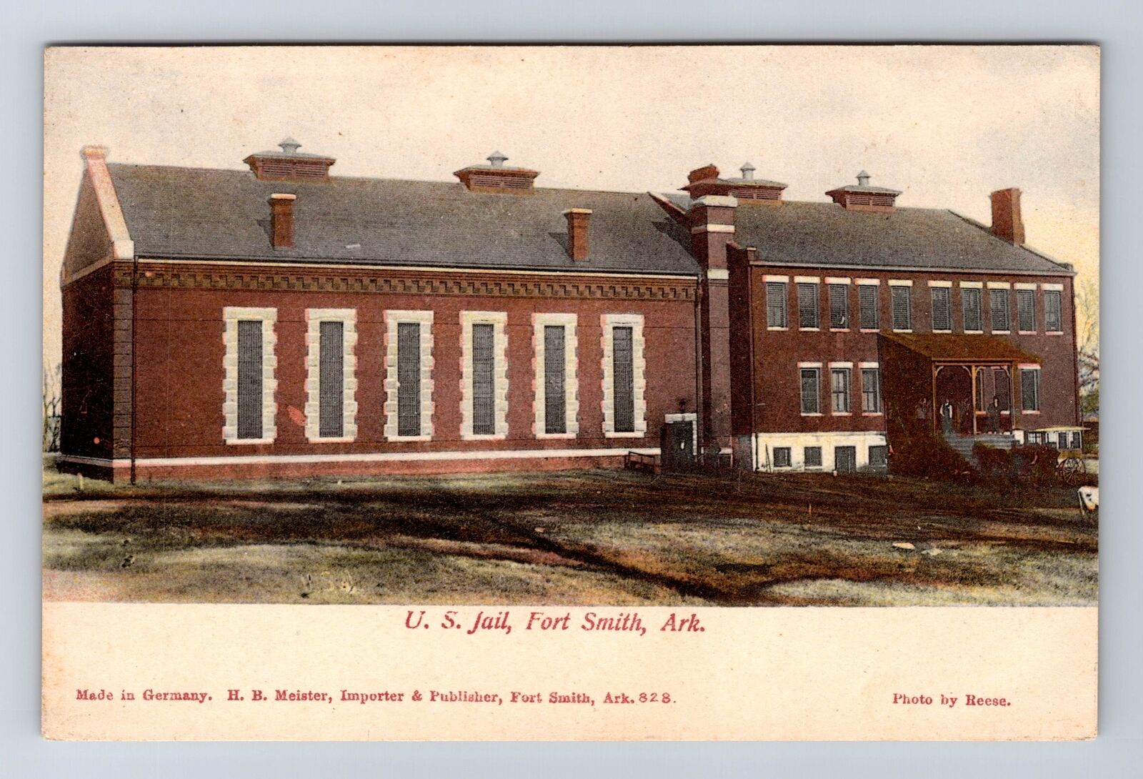 Fort Smith AR-Arkansas, US Jail, Antique, Souvenir, Vintage Postcard