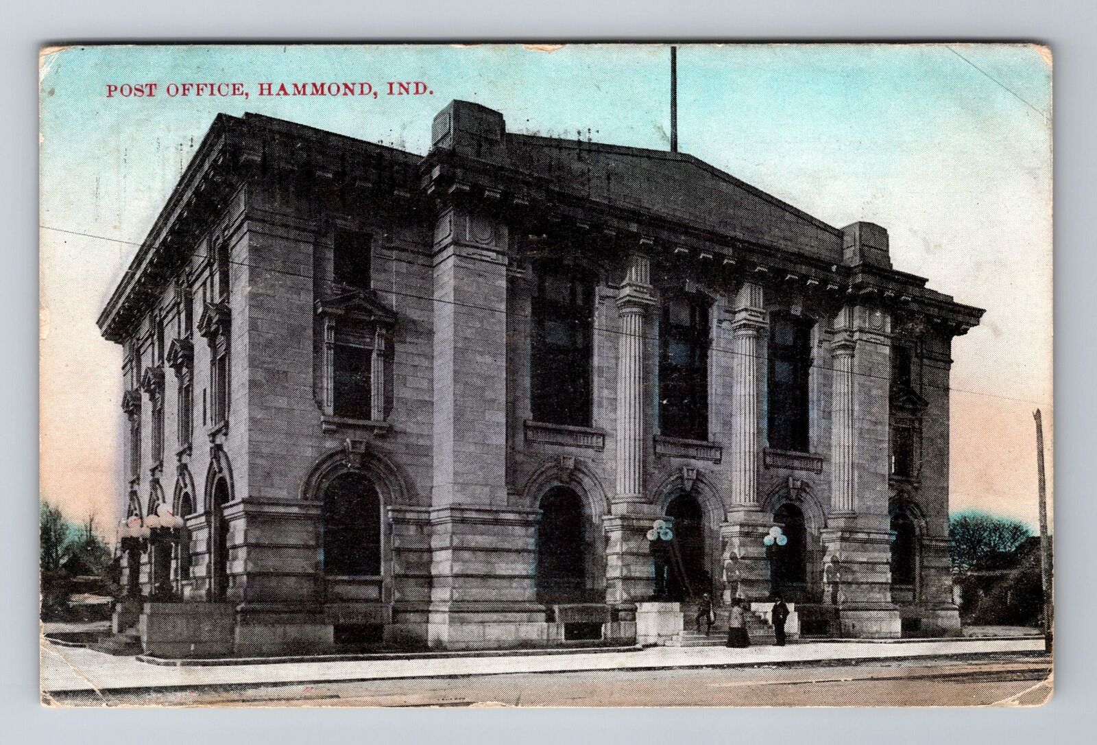 Hammond IN-Indiana, Post Office Building, Vintage c1910 Souvenir Postcard