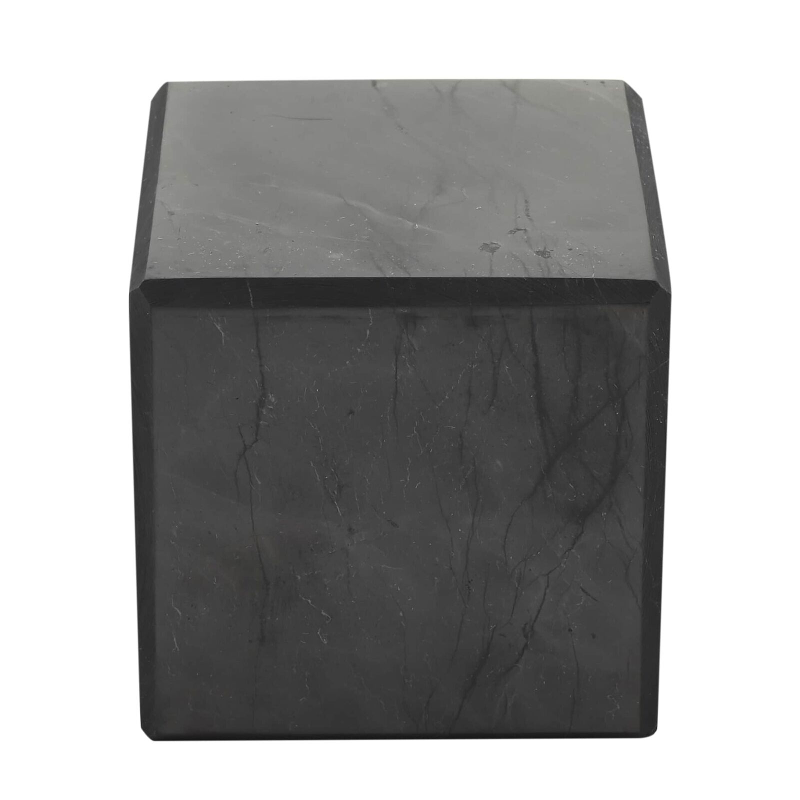Black Karelian Shungite Cube Approximately Ct 7257 Polished Home Decoration