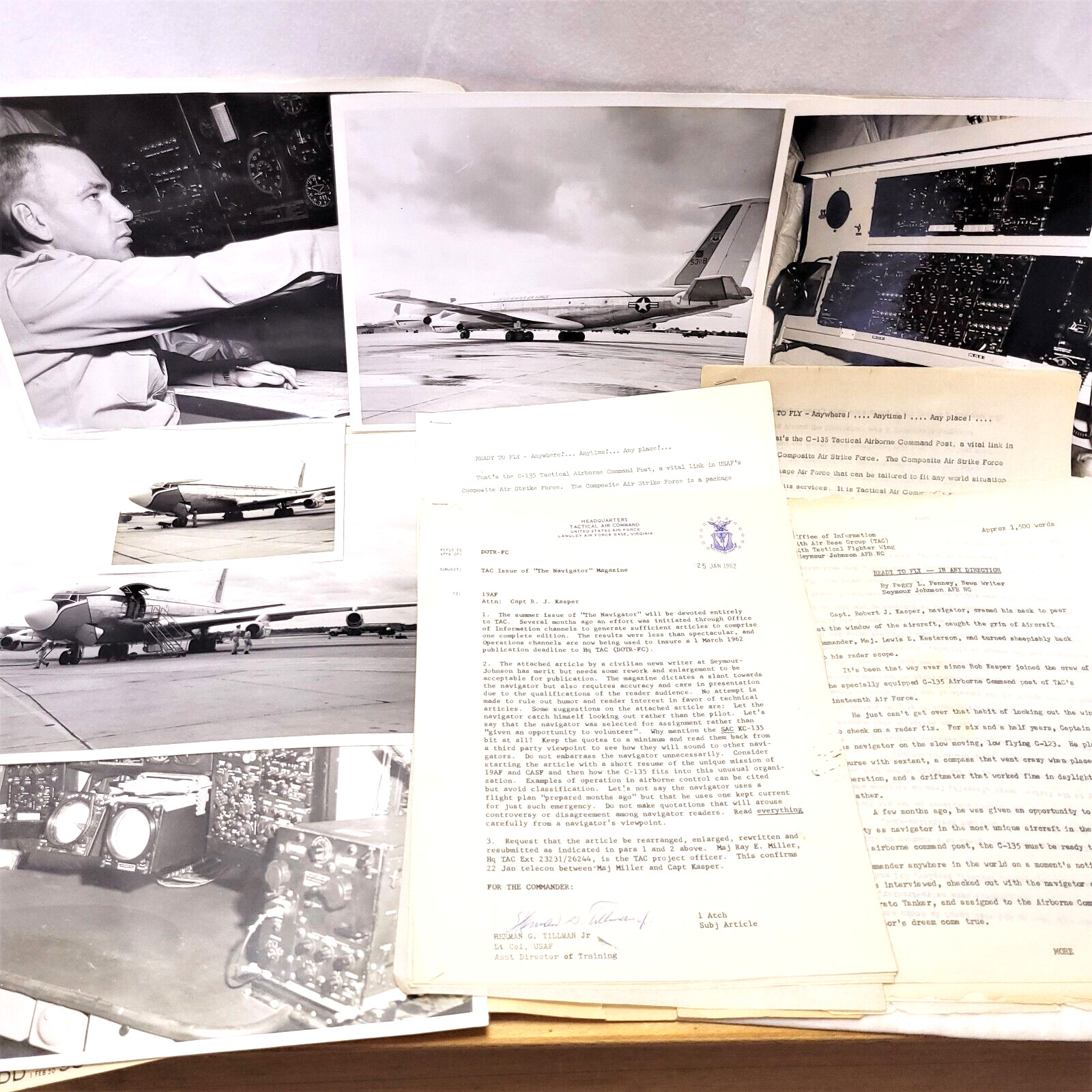 1961 USAF C-135 LOOKING GLASS AIRBONE COMMAND POST NAVIGATOR FILE PHOTOS ARTICLE