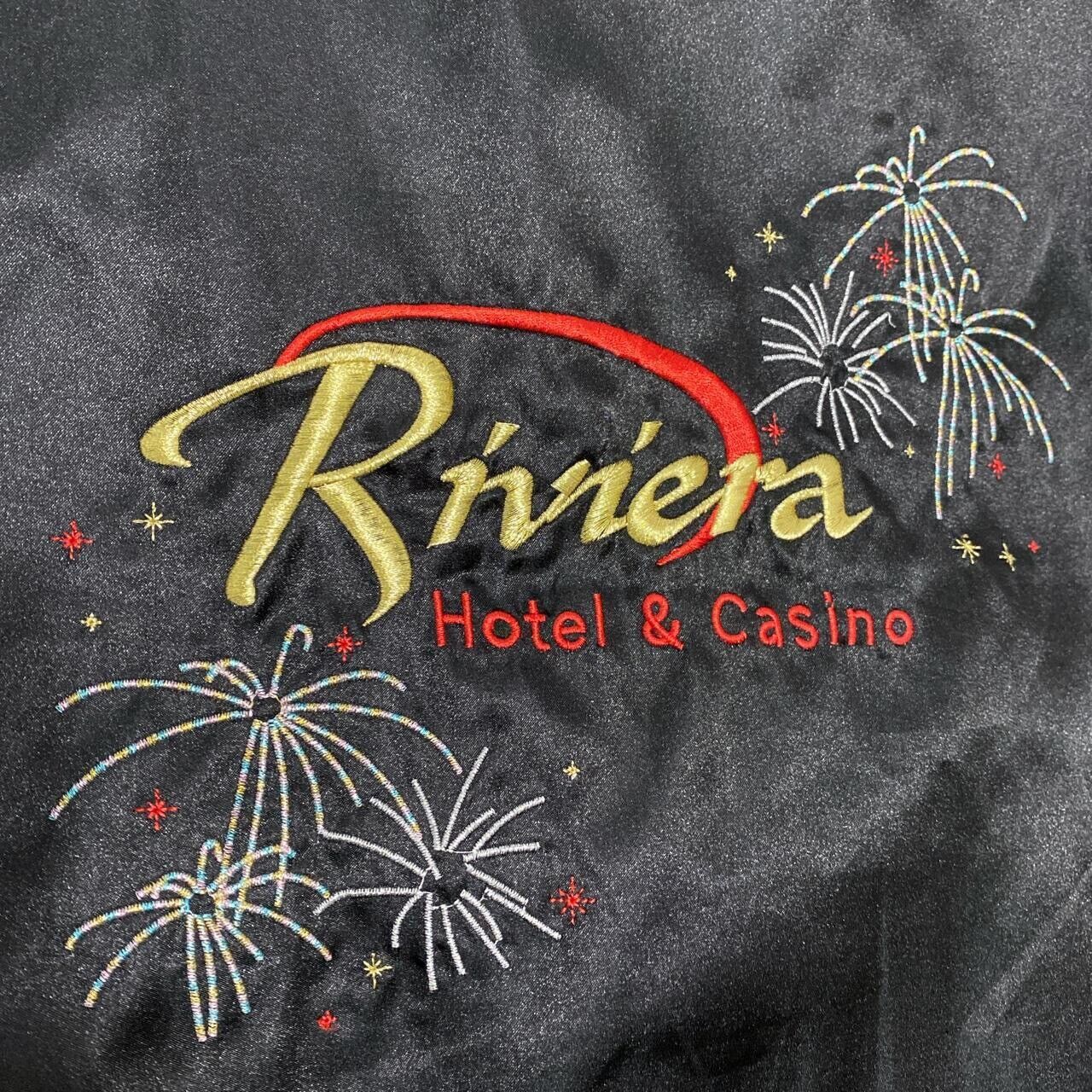 Vintage Riviera Hotel & Casino Satin Jacket Las Vegas Sz XL 25x27