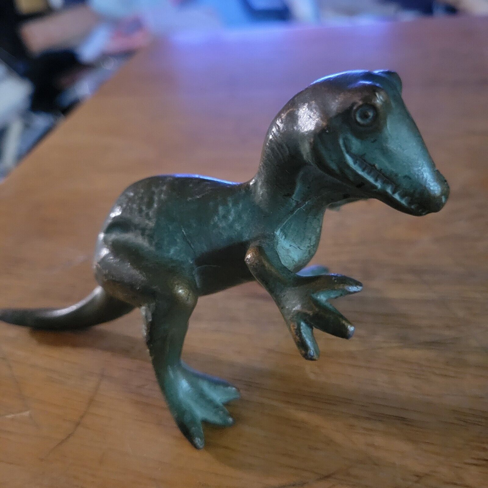 SRG Tyrannosaurus Dinosaur Figure Prehistoric Museum Collectible Vtg Rare Bronze