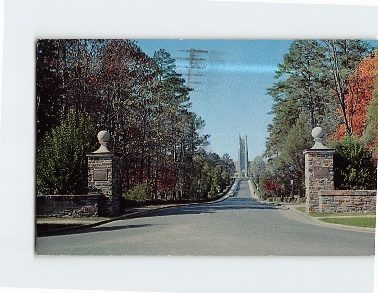 Postcard Main Entrance to West Campus Duke University Durham North Carolina USA