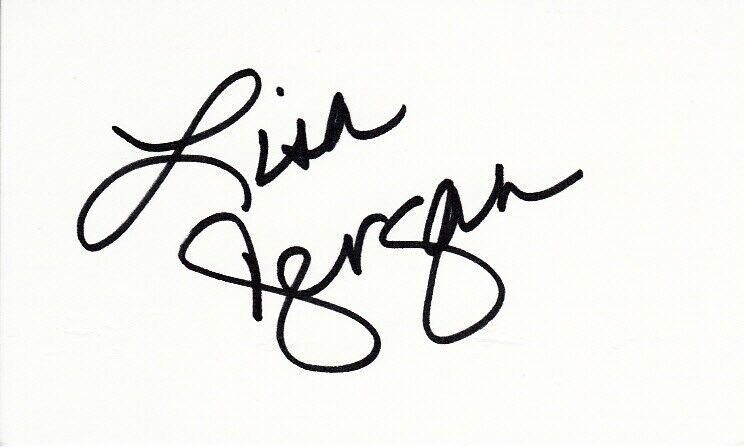 Lisa Dergan (July 1998 Playboy Playmate) autographed signed auto 3x5 index card