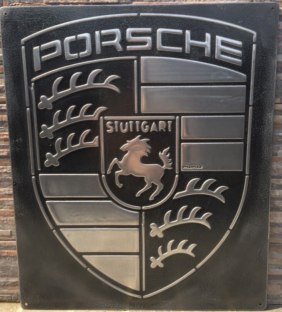vintage Metal Sign For Garage Porsche