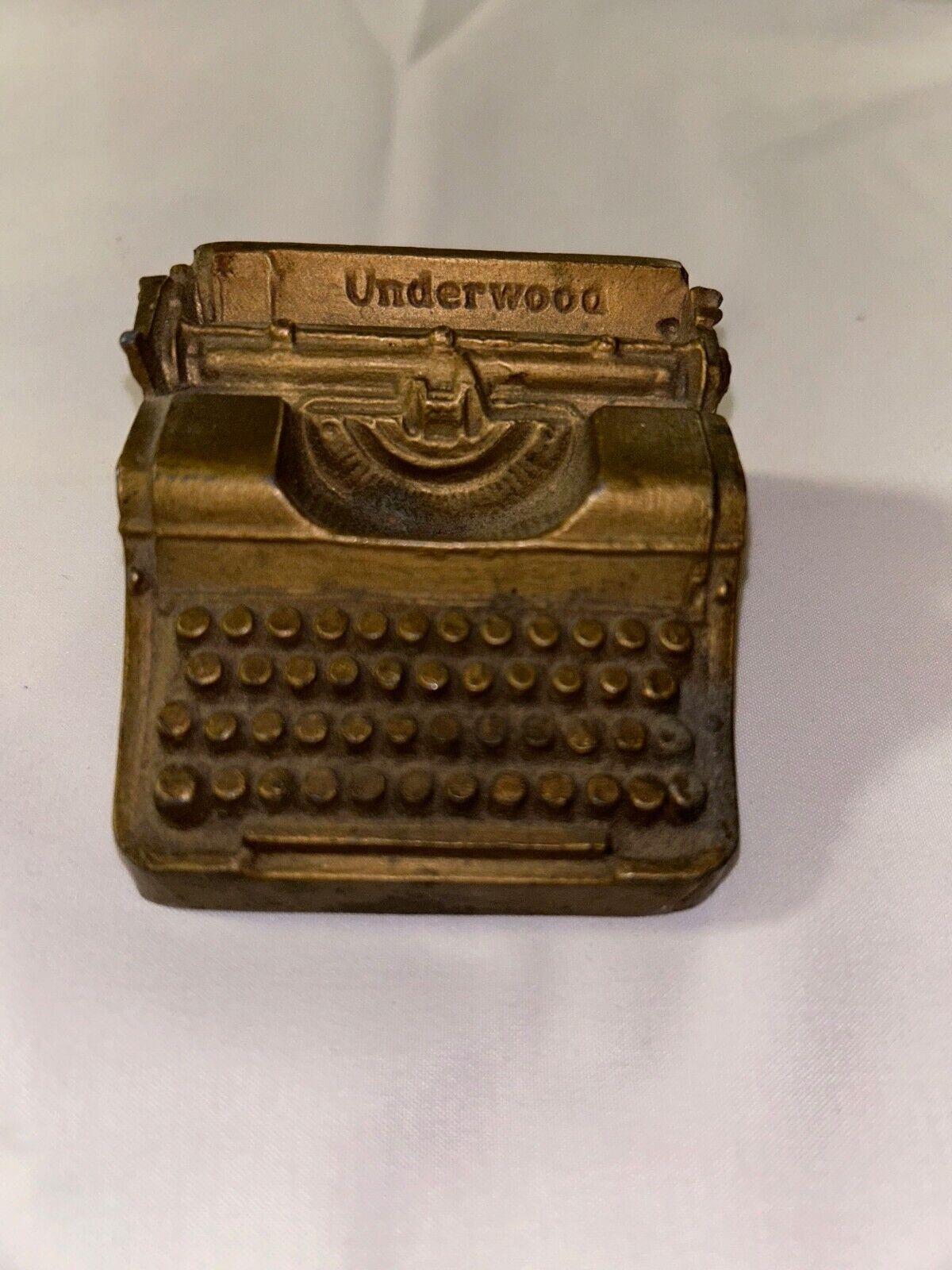 1939 New York World's Fair Metal Underwood Typewriter Souvenir Bank - RARE