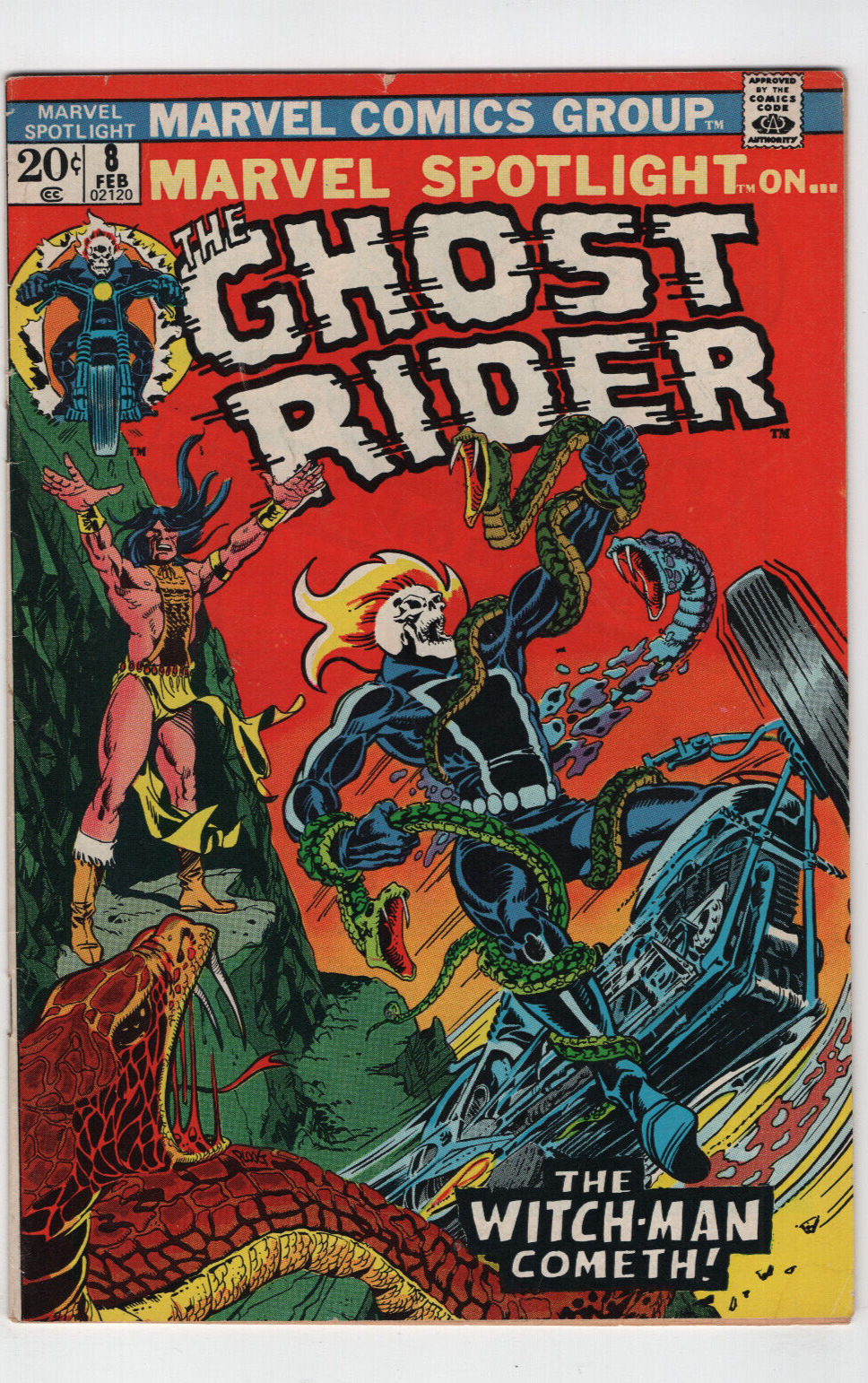 Marvel Spotlight #8 4th App Ghost Rider 1st App Snake Dance Marvel Comics 1973