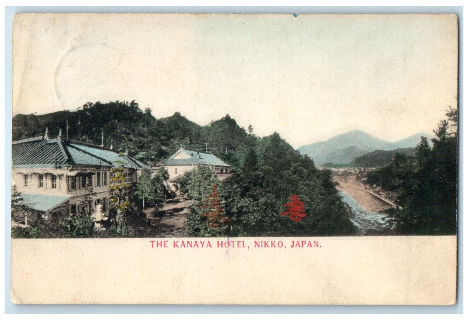 1909 Scene of Mountains Near The Kanaya Hotel Nikko Japan Posted Postcard