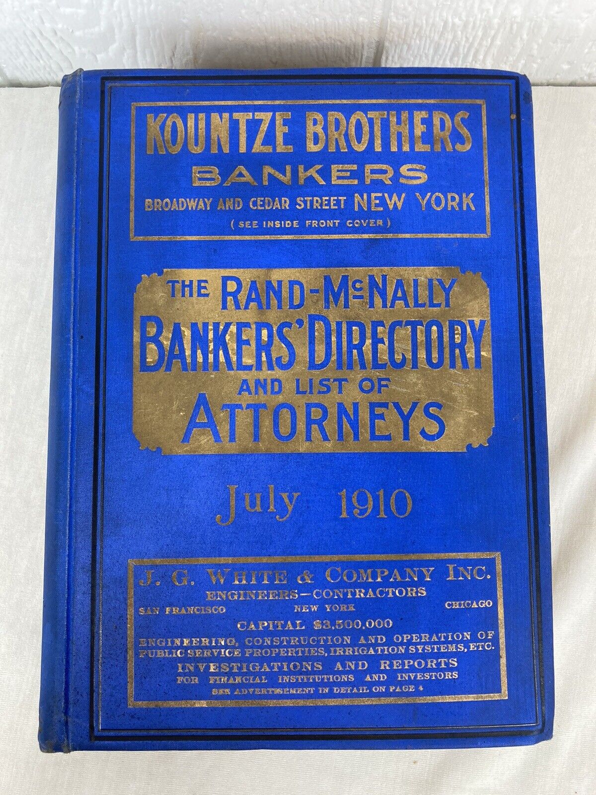 1910 Rand McNally Bankers Directory National Banks Lawyers Maps Advertisements