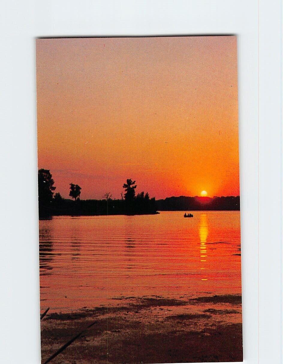 Postcard Evening Sunset Quiet Waters