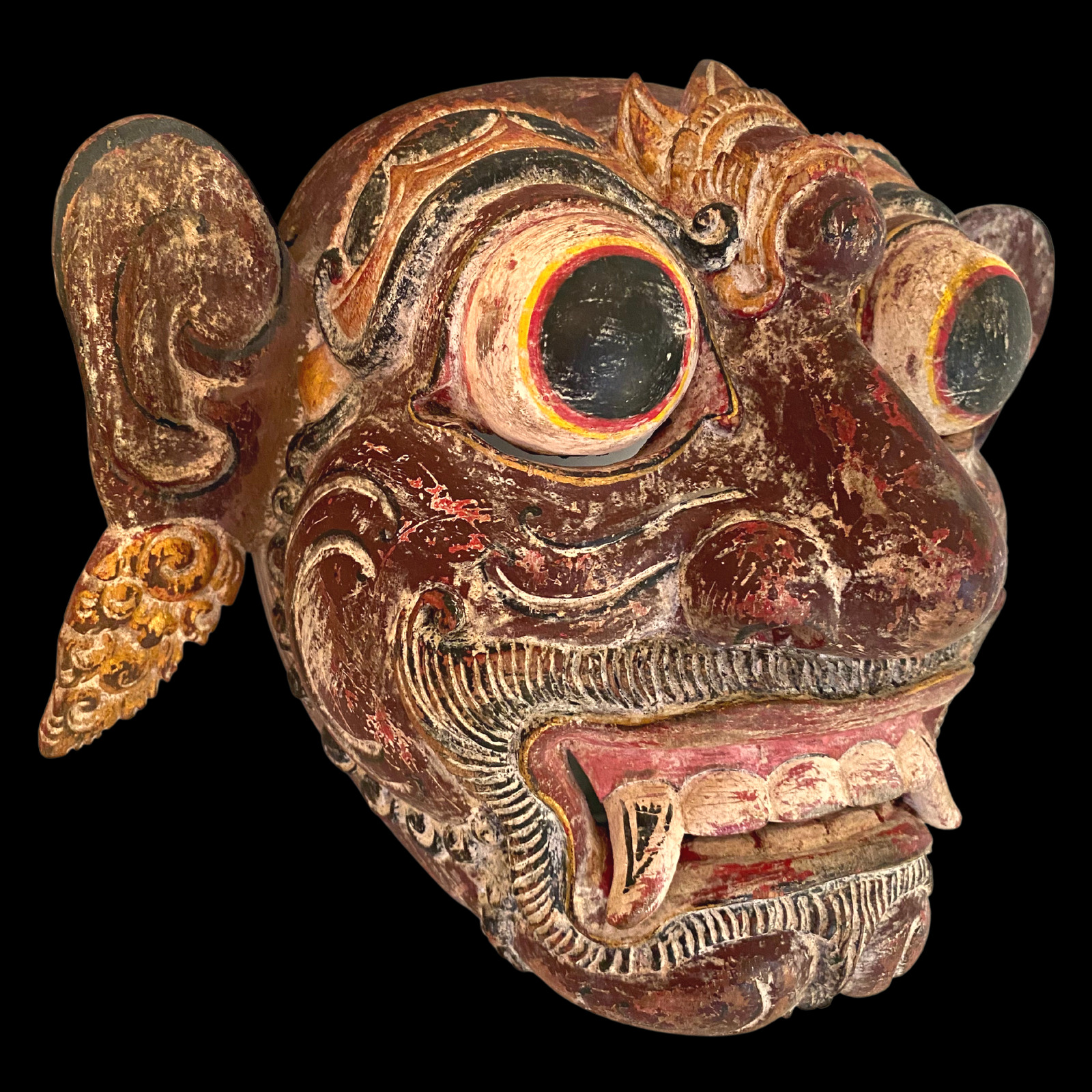 Balinese Rawana Mask Demon King Leyak Monster Rakshasa Hand carved wood carving
