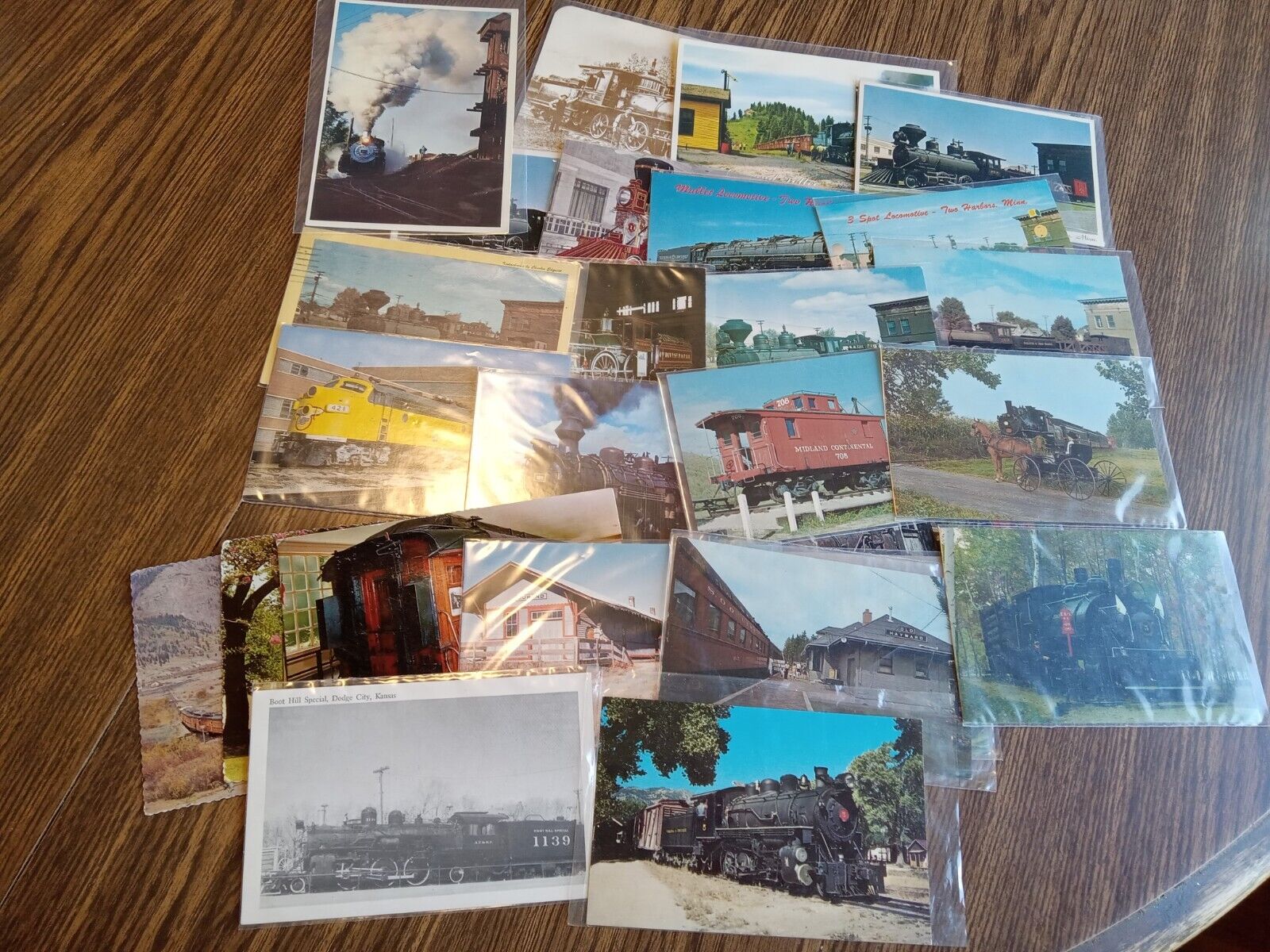 Vintage Lot OF 27 Railroad Train Postcards