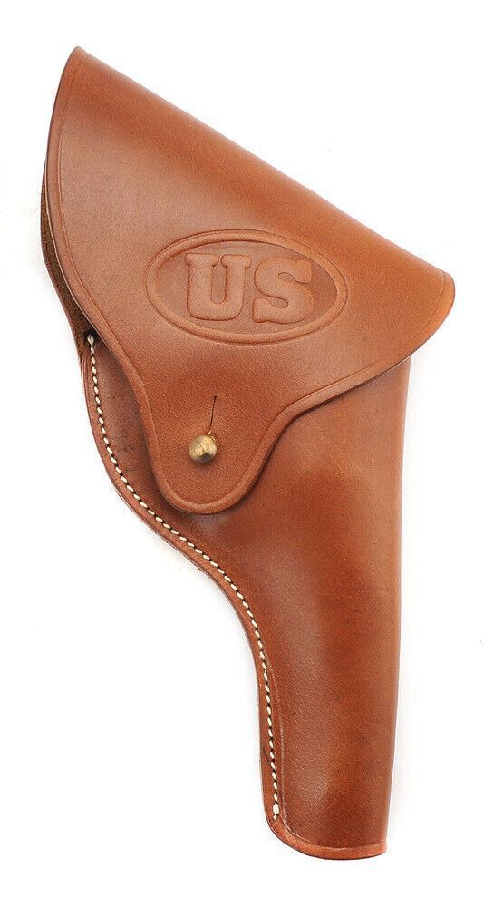 US Smith & Wesson Victory Model Revolver Holster Full Flap US Embossed in Brown