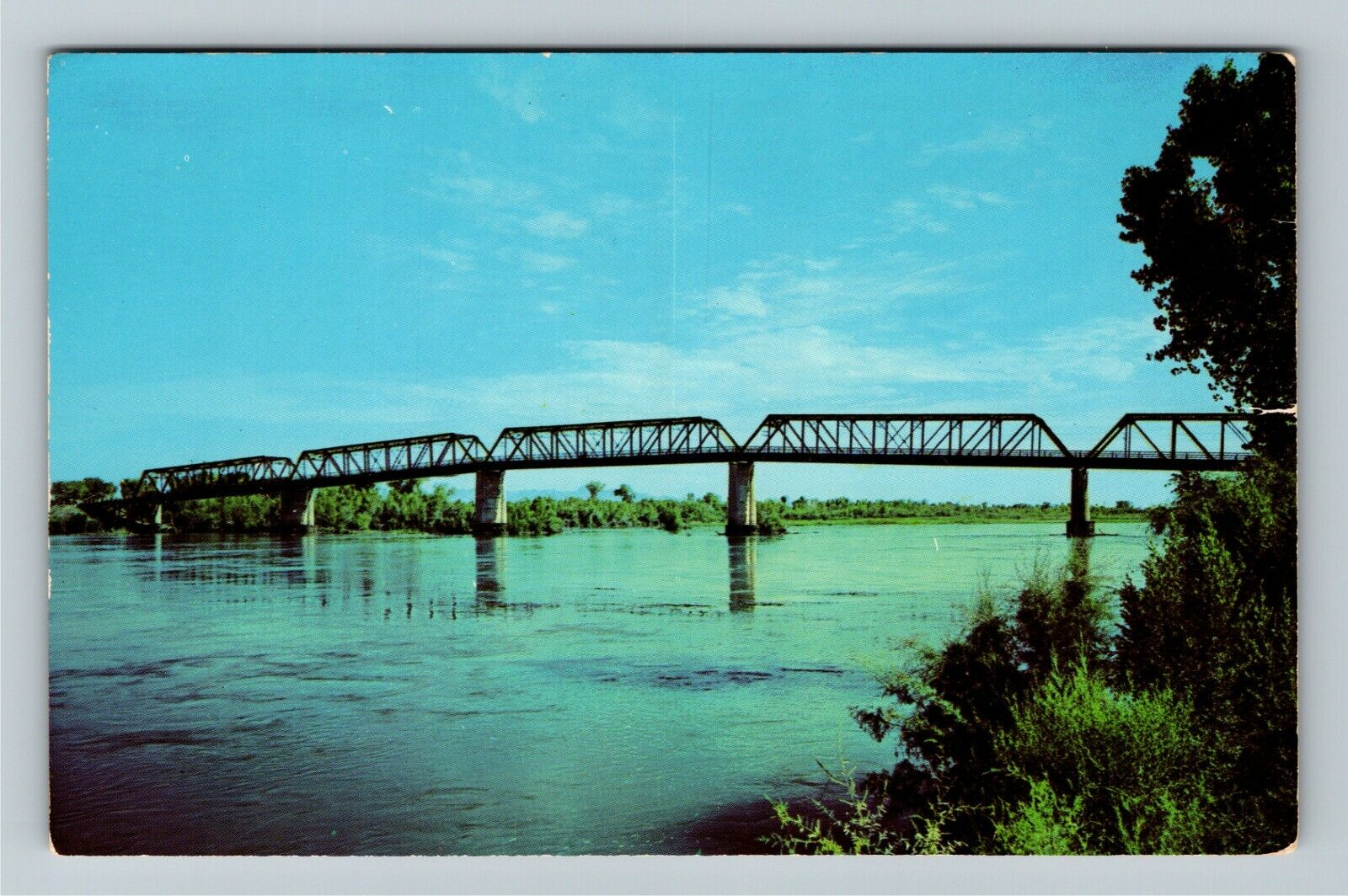 Blythe CA-California, Colorado River Bridge, Colorado River, Vintage Postcard