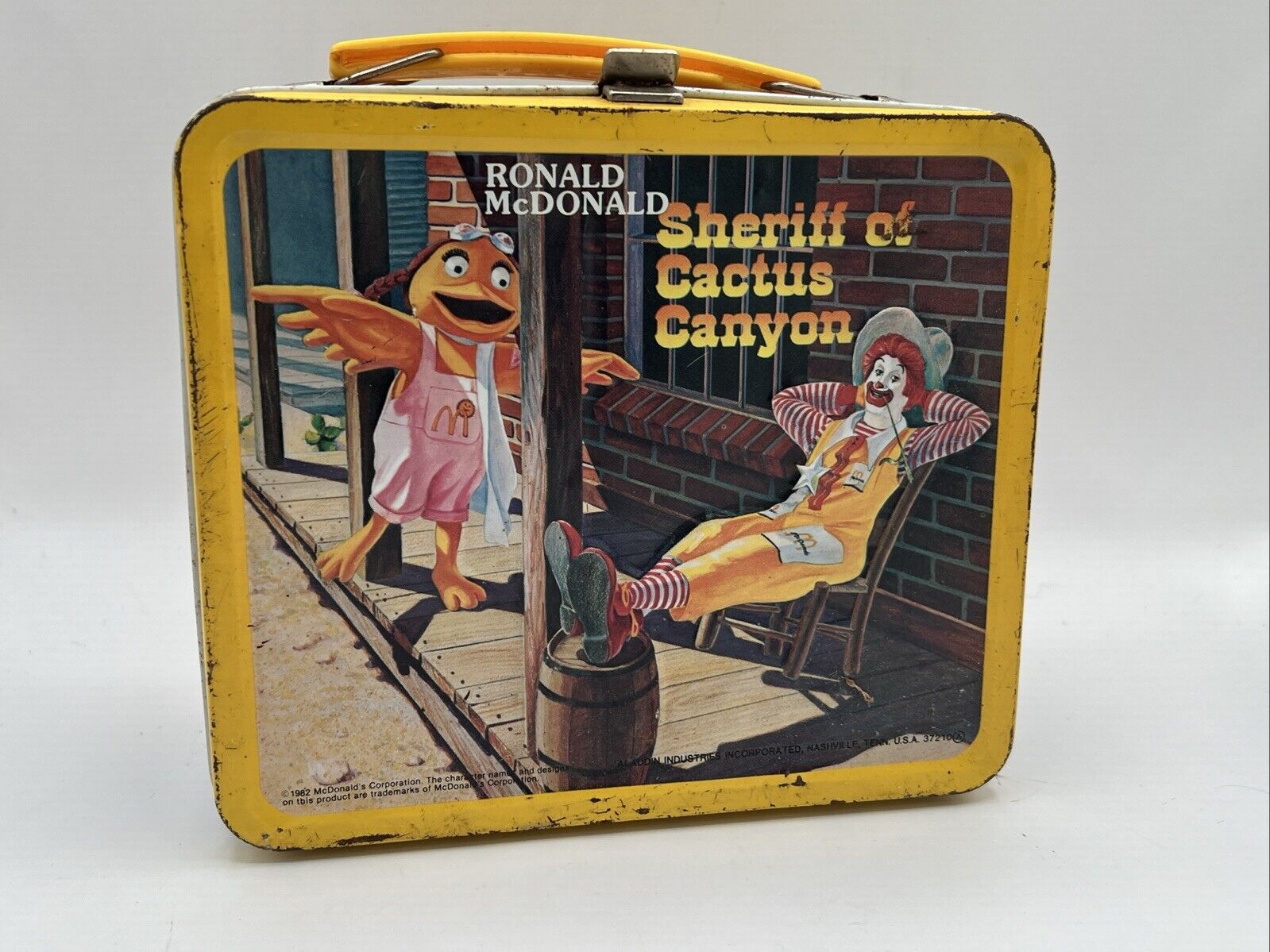 Vintage McDonalds Metal Lunch Box “Sheriff Of Cactus Canyon\