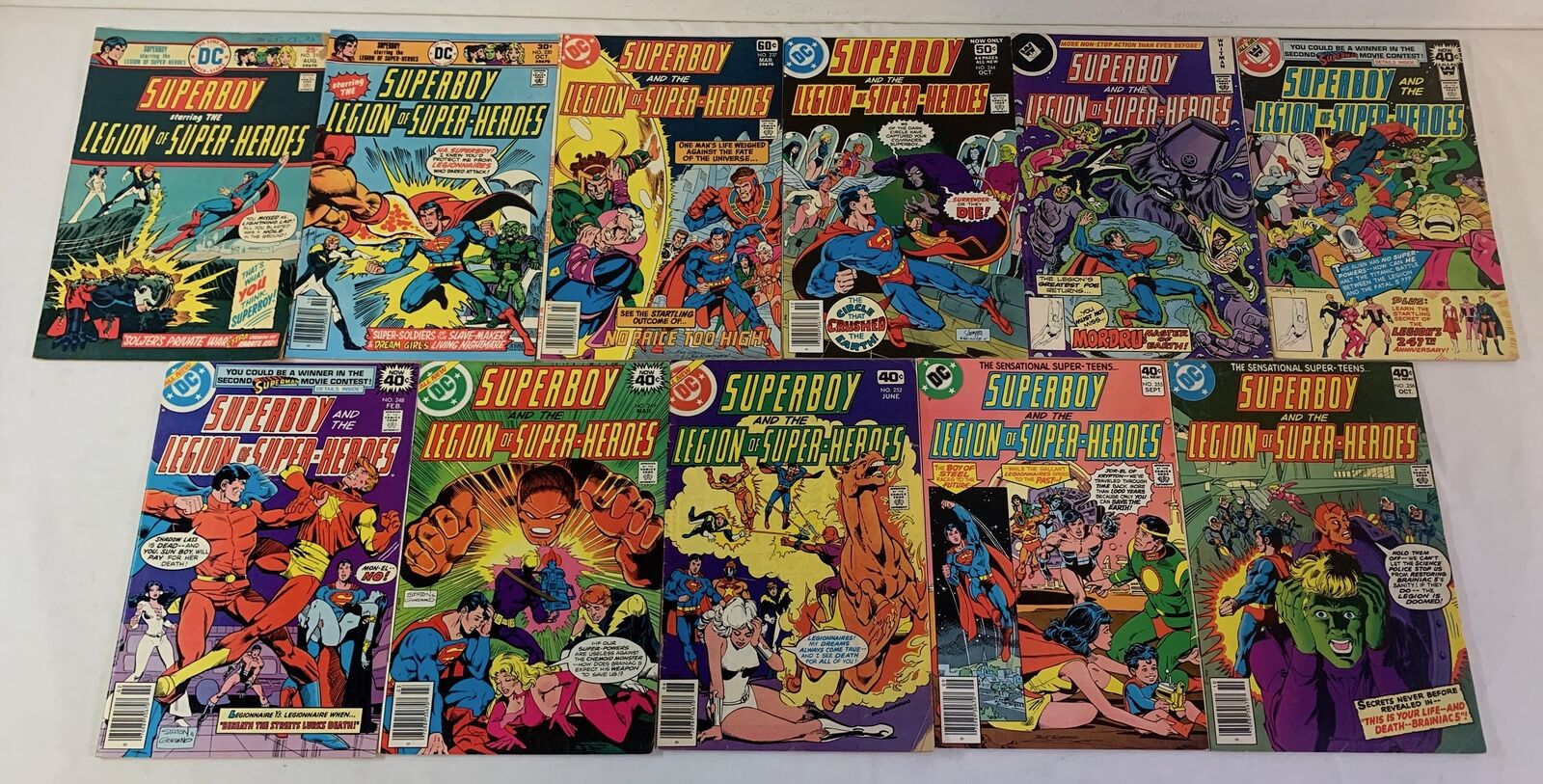 1970s DC Comics SUPERBOY #210 220 237 244 245 247 248 249 252 255 256
