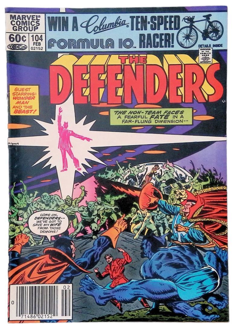 The Defenders #104 Newsstand Cover (1972-1986) Marvel Comics