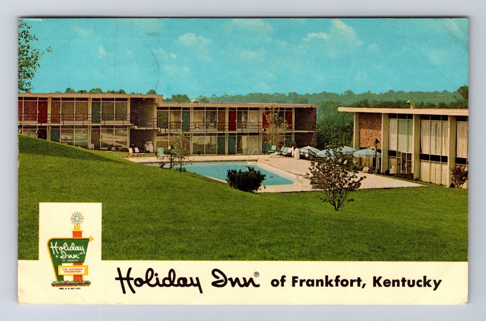 Frankfort KY-Kentucky, Holiday Inn Advertising, Vintage c1965 Postcard