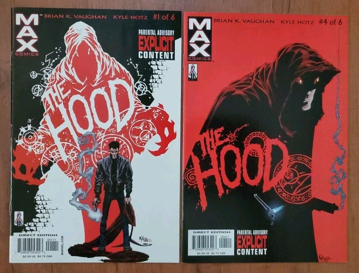 The Hood #1, #4 KEY (1ST) ISSUE 1ST APPEARANCE OF THE HOOD Max comics