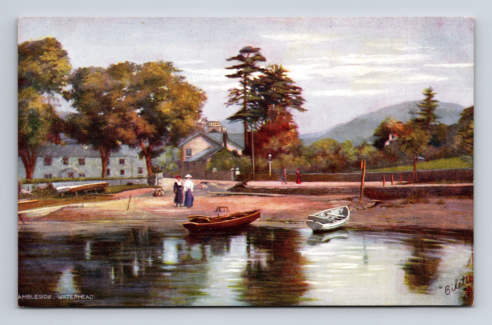 Ambleside Lake Windermere Waterhead Wordsworth\'s Country Tuck\'s Oilette Postcard