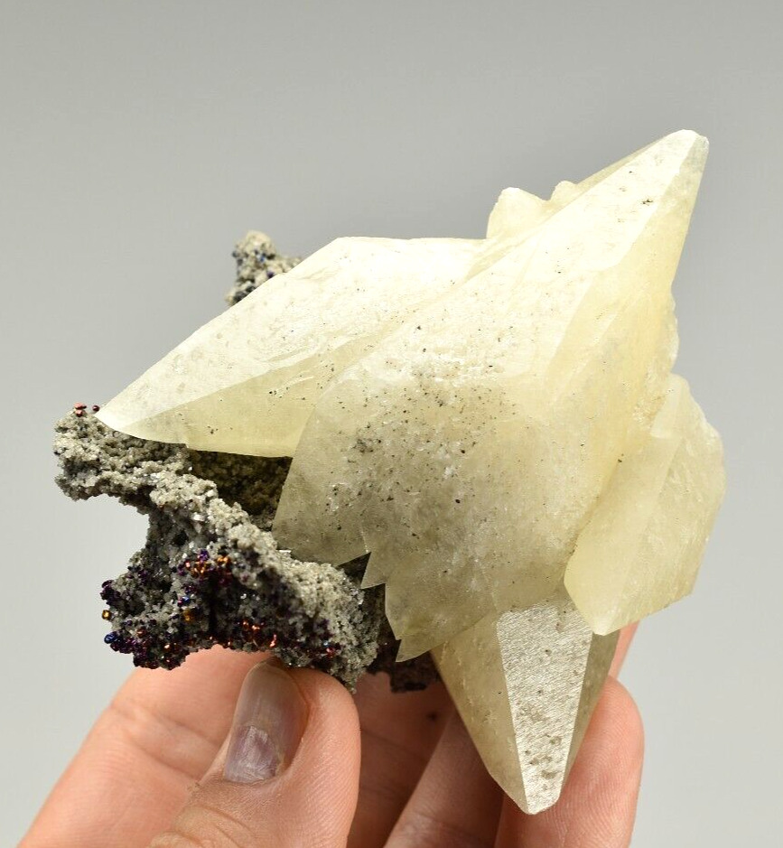 Calcite with Chalcopyrite - Brushy Creek Mine, Reynolds Co., Missouri