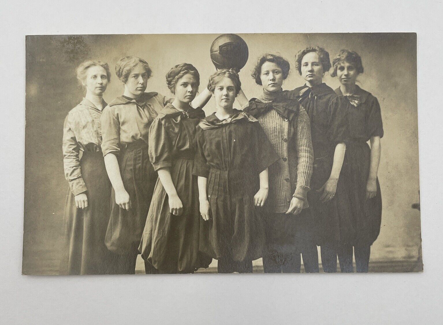 Girls Basketball Team RPPC Real Photo Post Card Vintage Postcard Early 1900’s