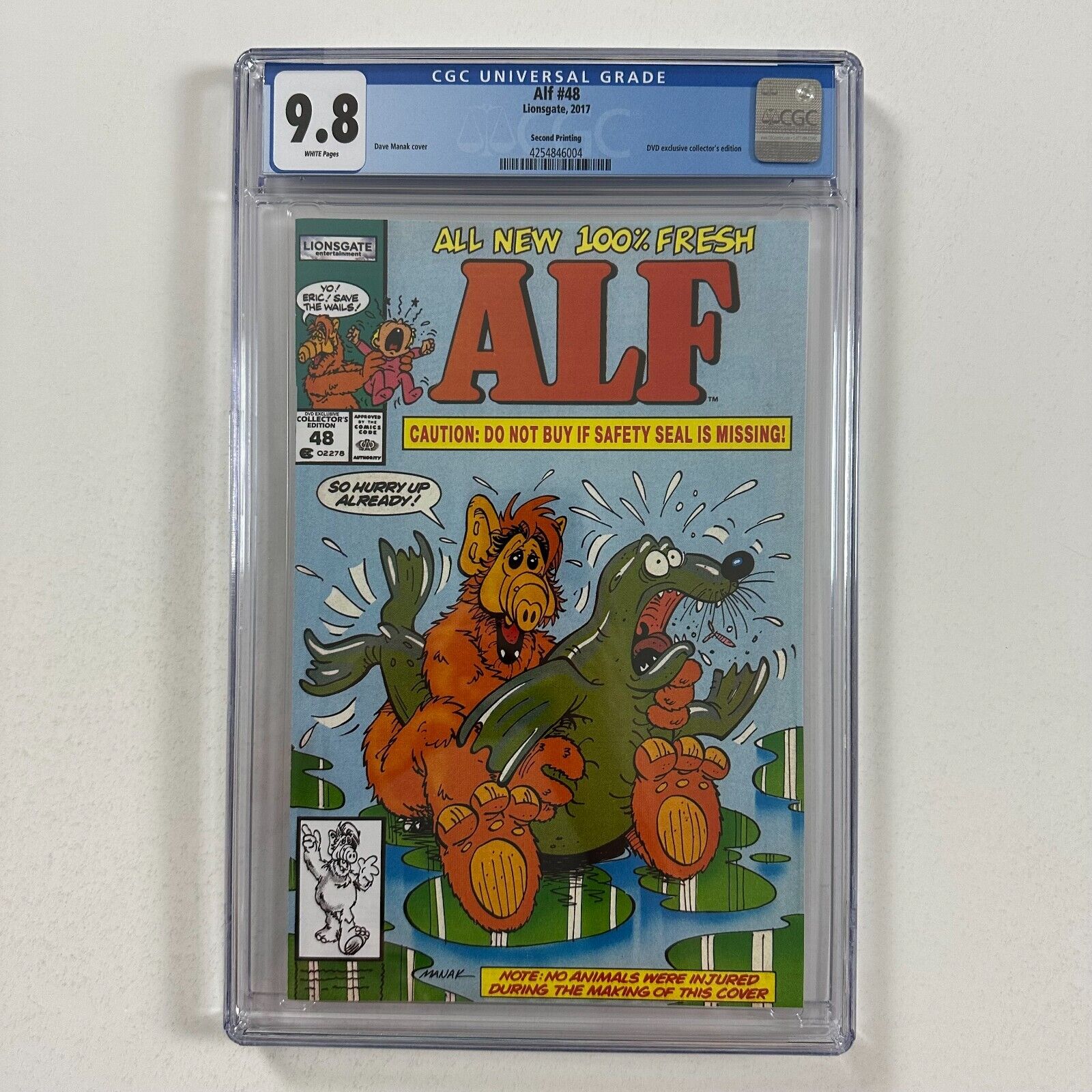 ALF 48 CGC 9.8 RARE HTF 2ND PRINTING SEAL OF APPROVAL 1991 2017 LIONSGATE MARVEL