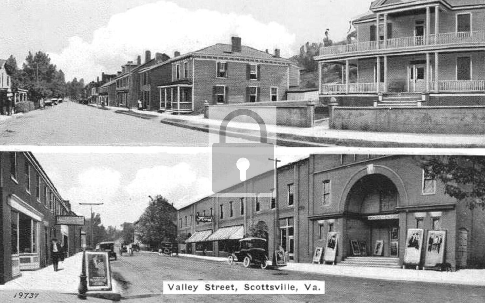 Valley Street View Scottsville Virginia VA Reprint Postcard