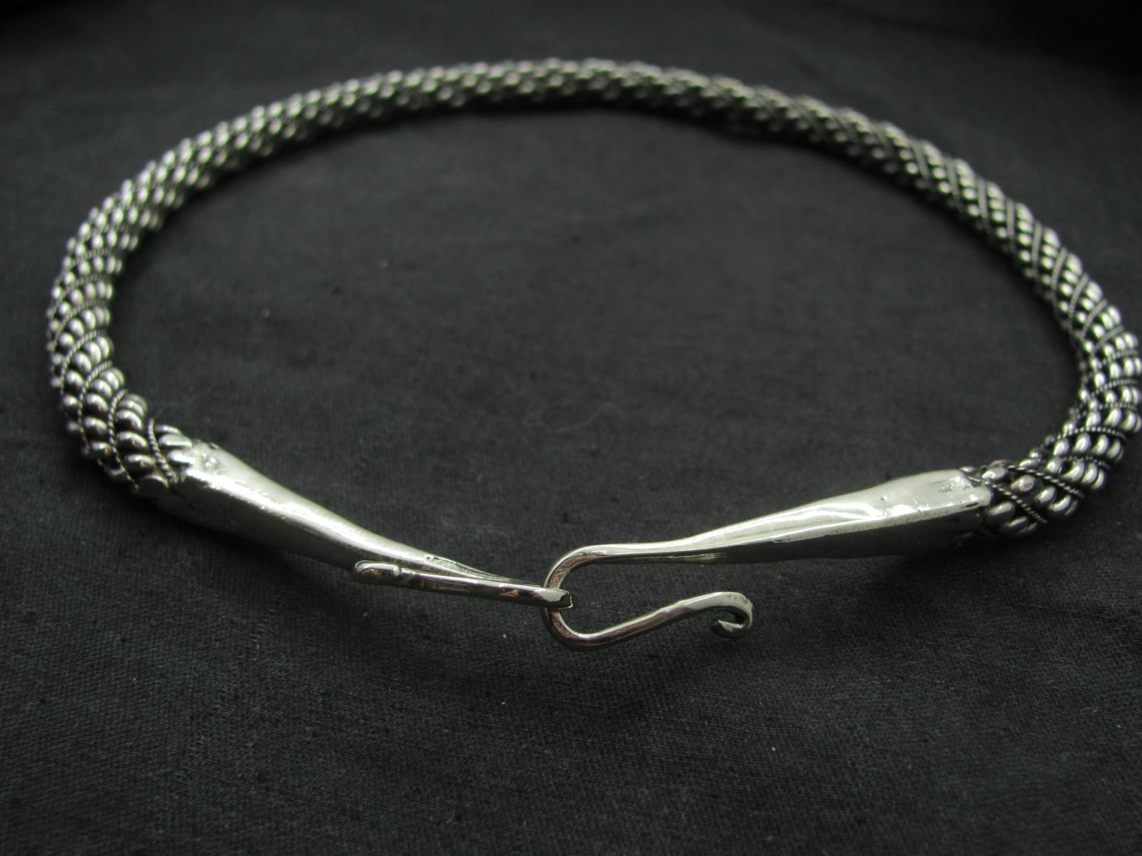 Handmade Viking king twisted torque, neck ring, made from nickel-silver