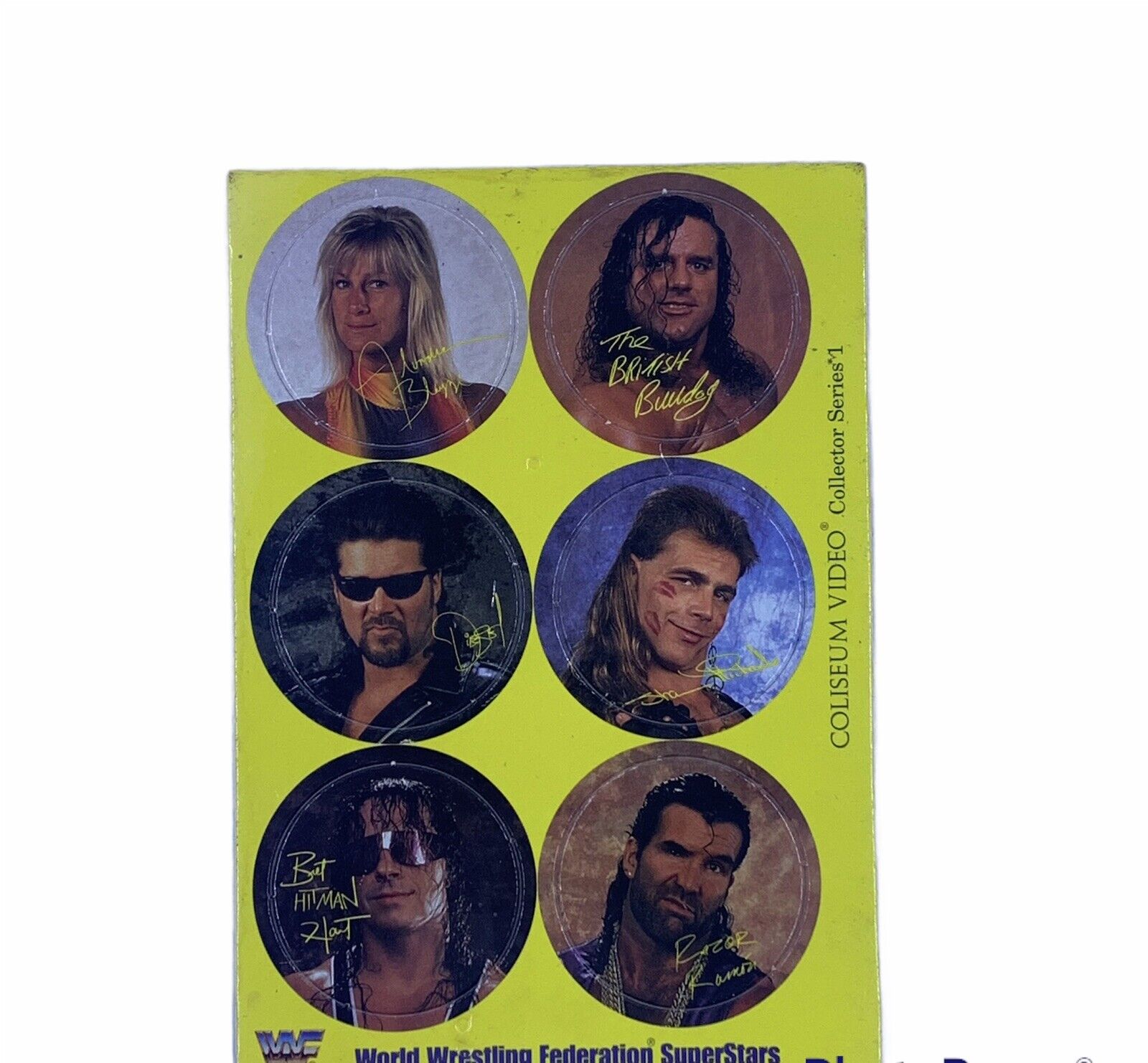 1995 Shawn Michaels Diesel Yokozuna Owen Hart 6 WWF Matcap Pogs Milk Caps