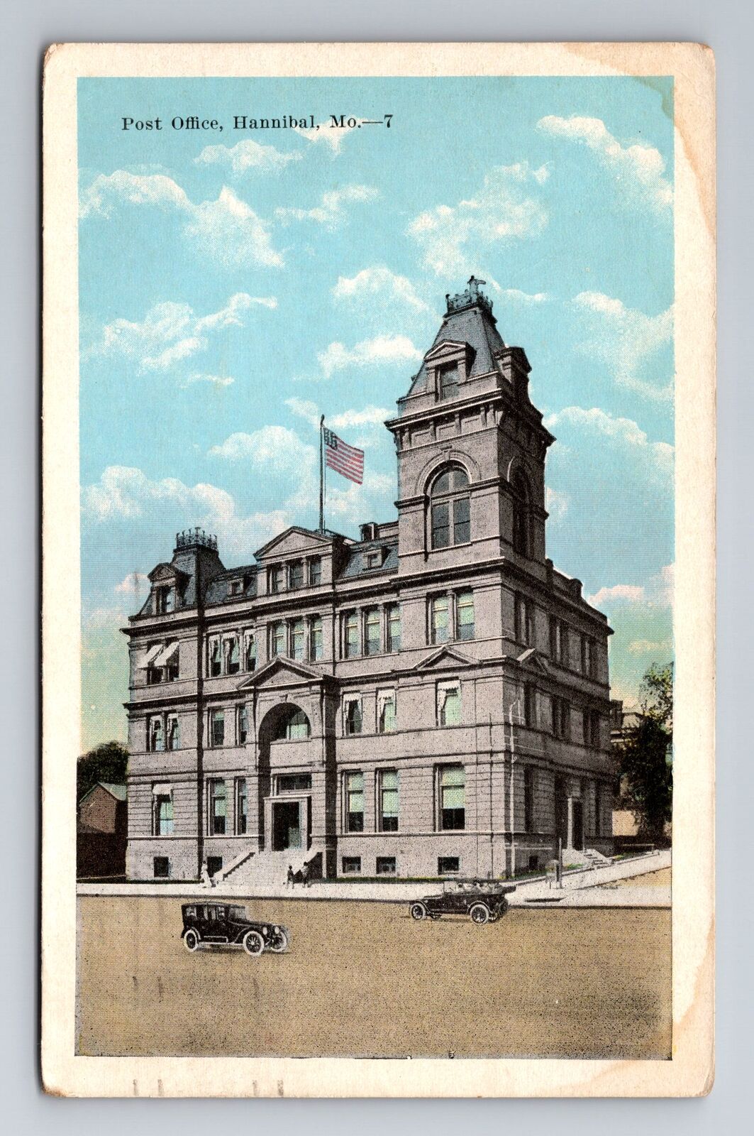 Hannibal MO-Missouri, United States Post Office, Antique Vintage c1926 Postcard