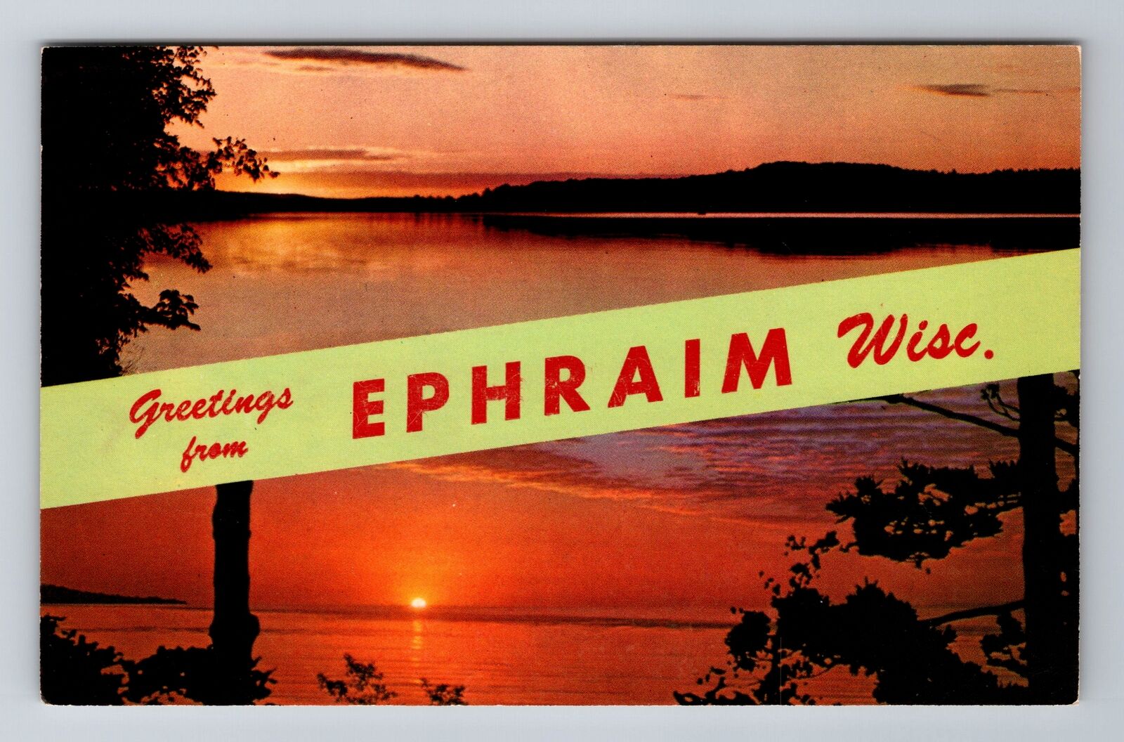 Ephraim WI-Wisconsin, General Banner Greetings, Antique, Vintage Postcard