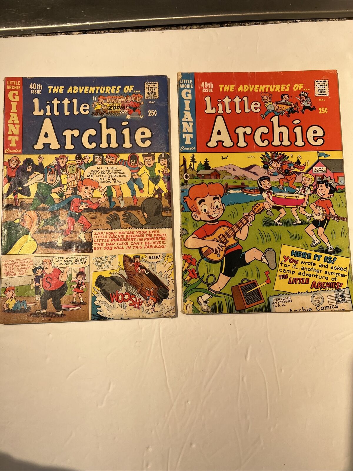 Little Archie Comic Books Giant #40-1966 #49-1968+ Regular 