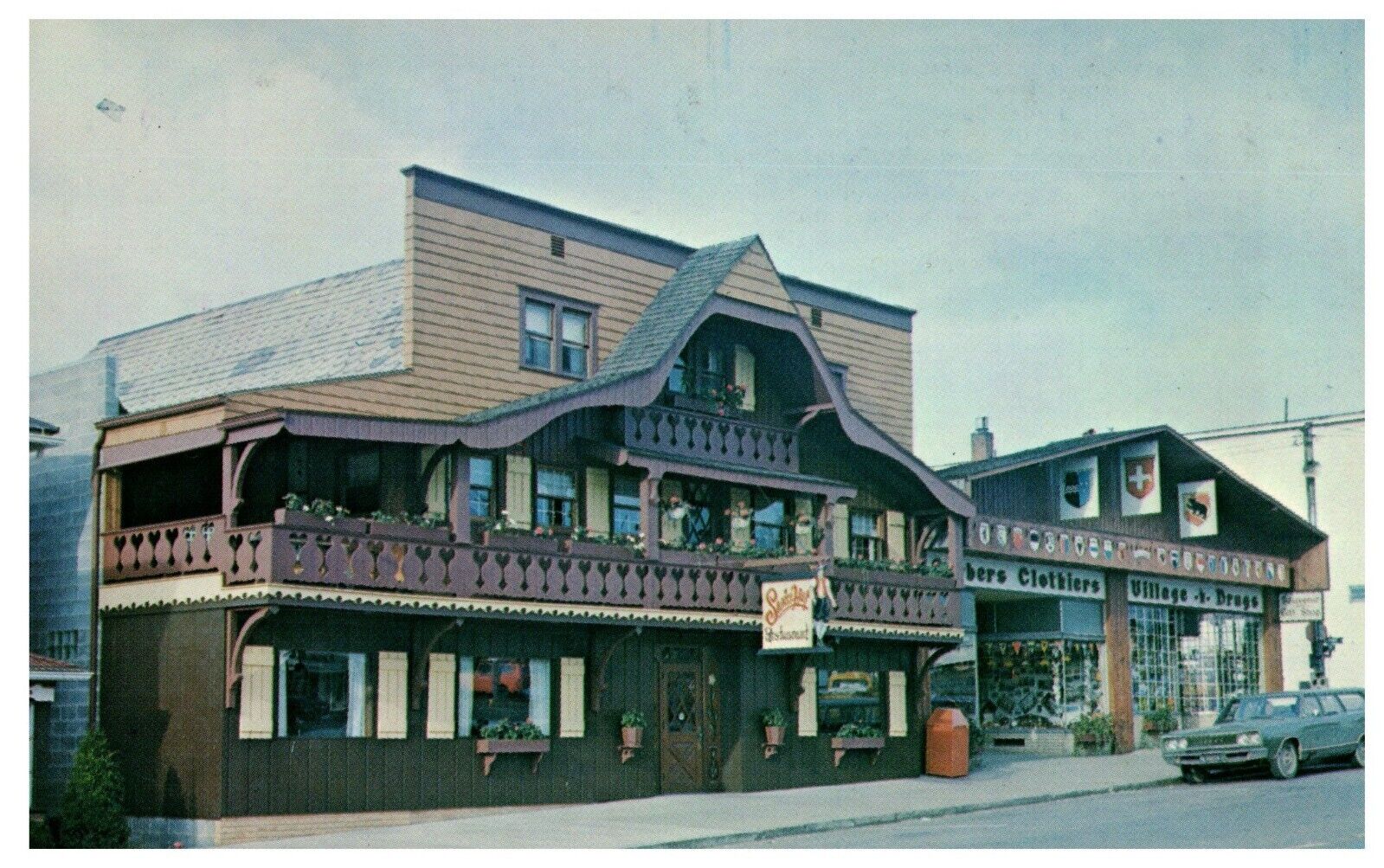 Sugarcreek OH-Ohio Die Schwyzer Hut Advertising Vintage Postcard 