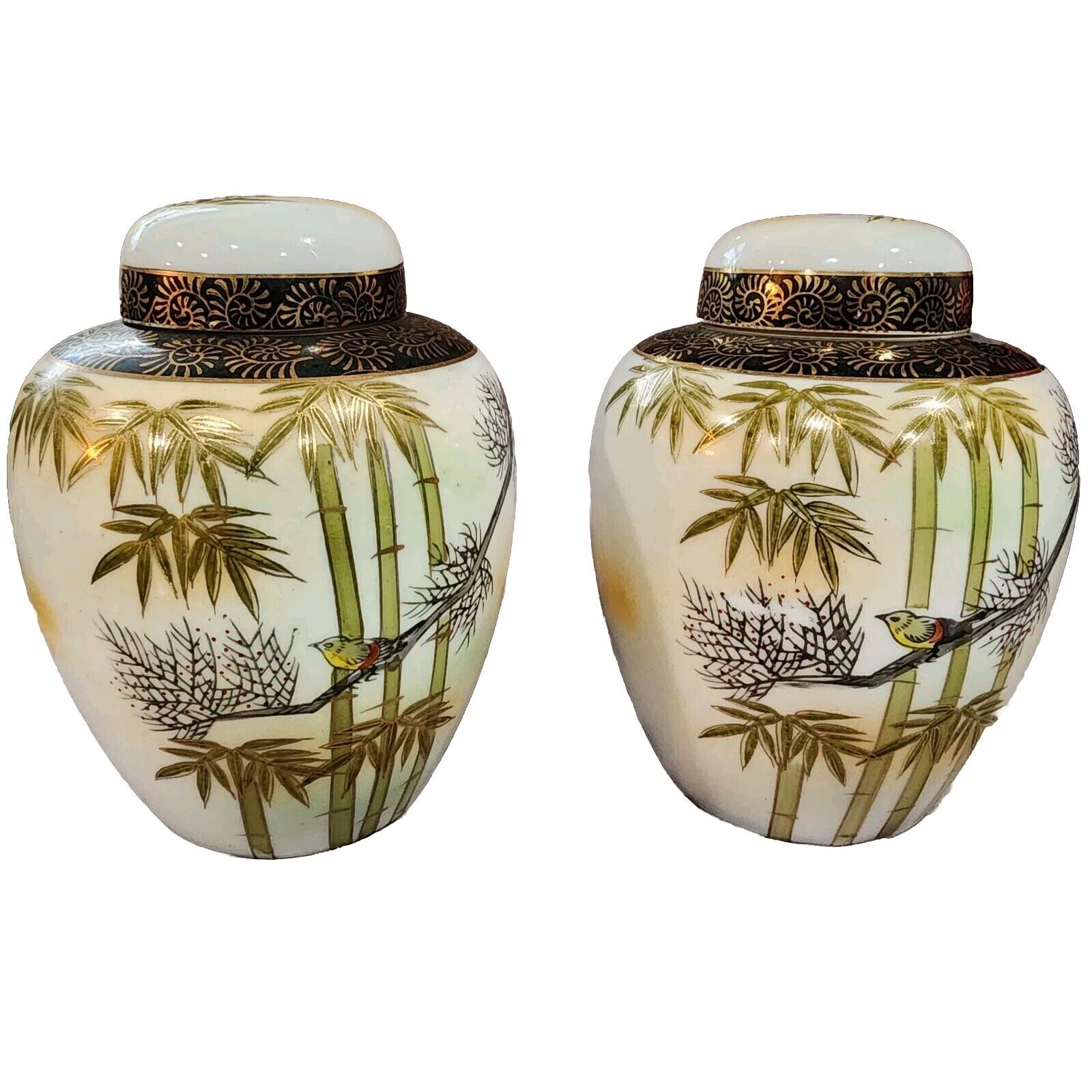 Matched Pair   Japanese ginger jars