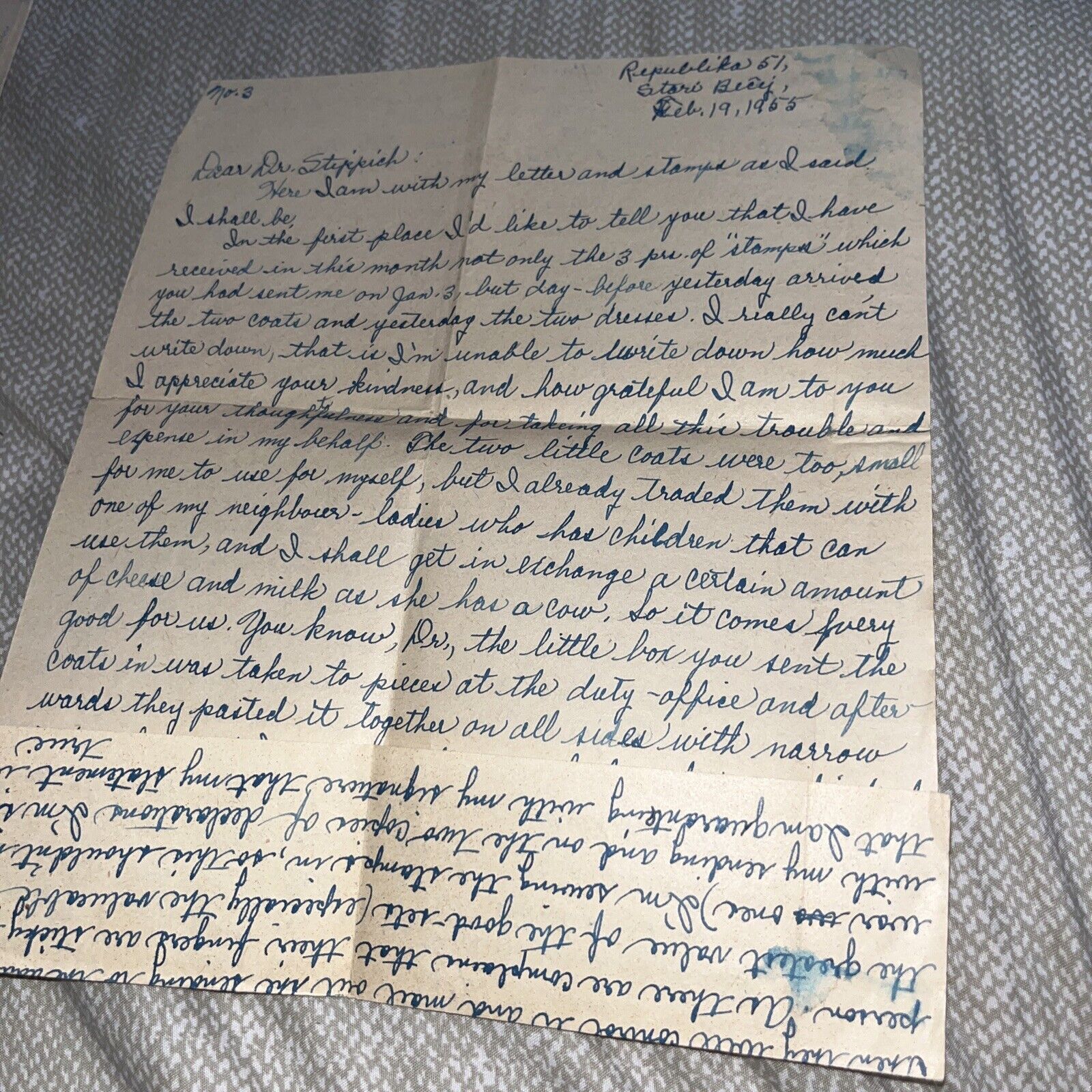 Antique 1955 Letter from Stari Becej Yugoslavia Discusses Beograd Philatelist HQ
