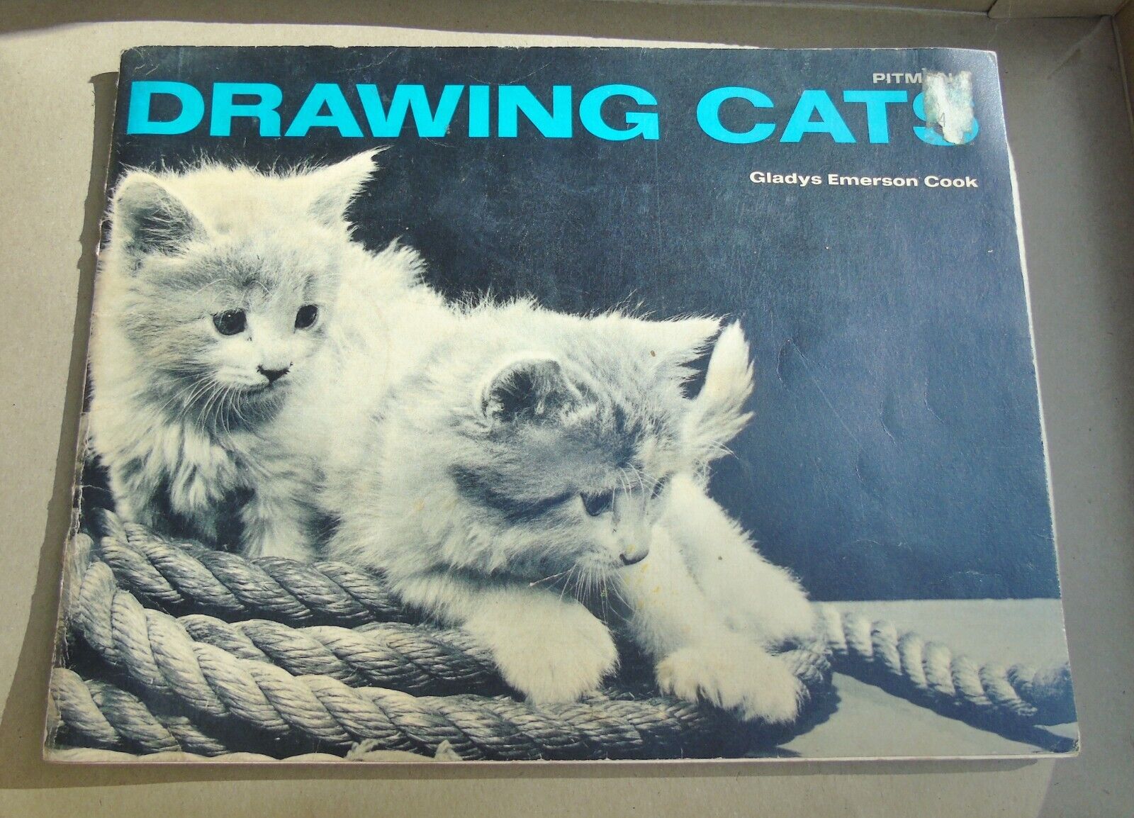 Vintage Book 1958 Drawing Cats Gladys Emerson Cook Pitman
