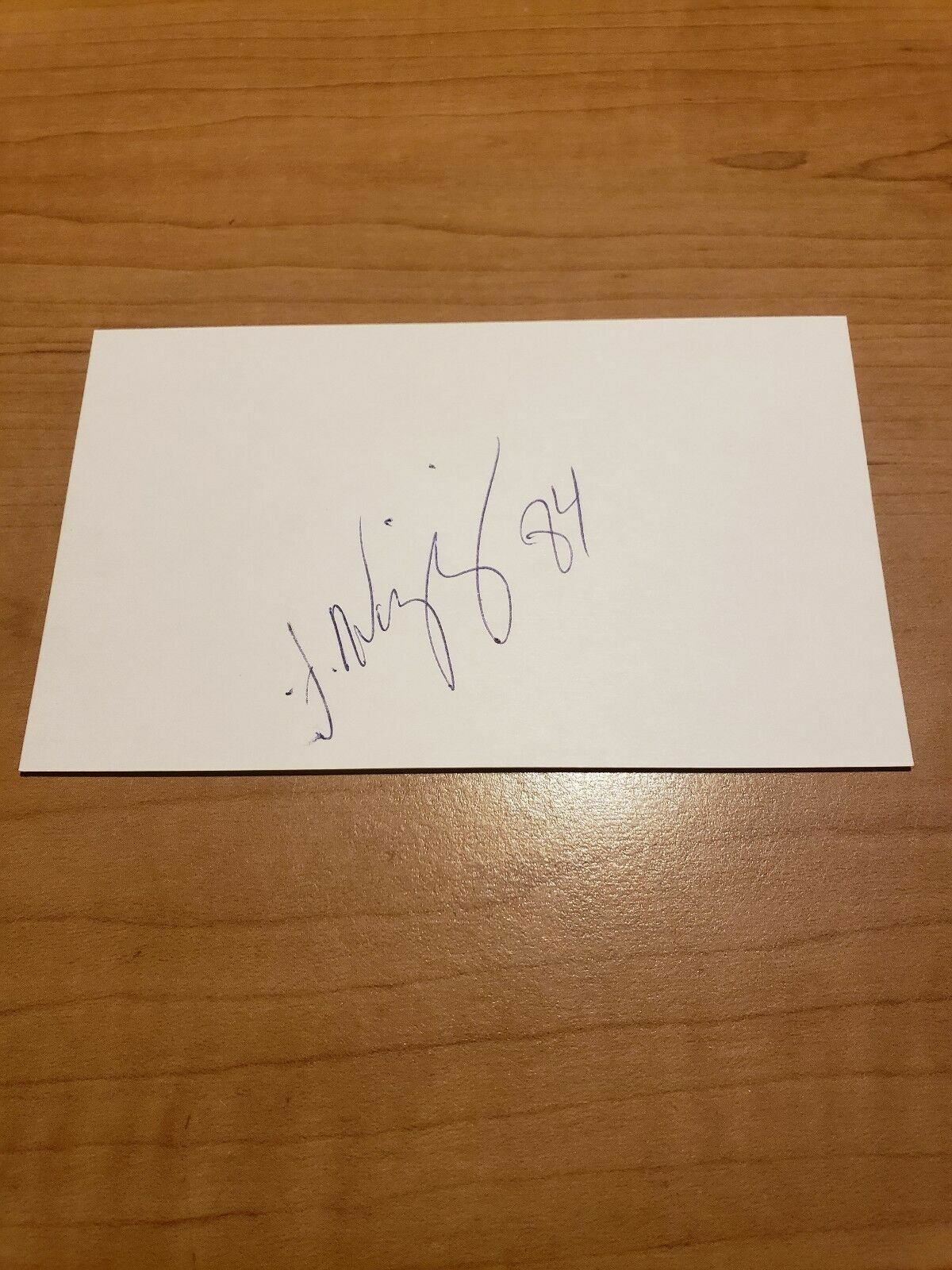 JERMAINE WIGGINS - FOOTBALL - AUTOGRAPH SIGNED - INDEX CARD -AUTHENTIC - A5350