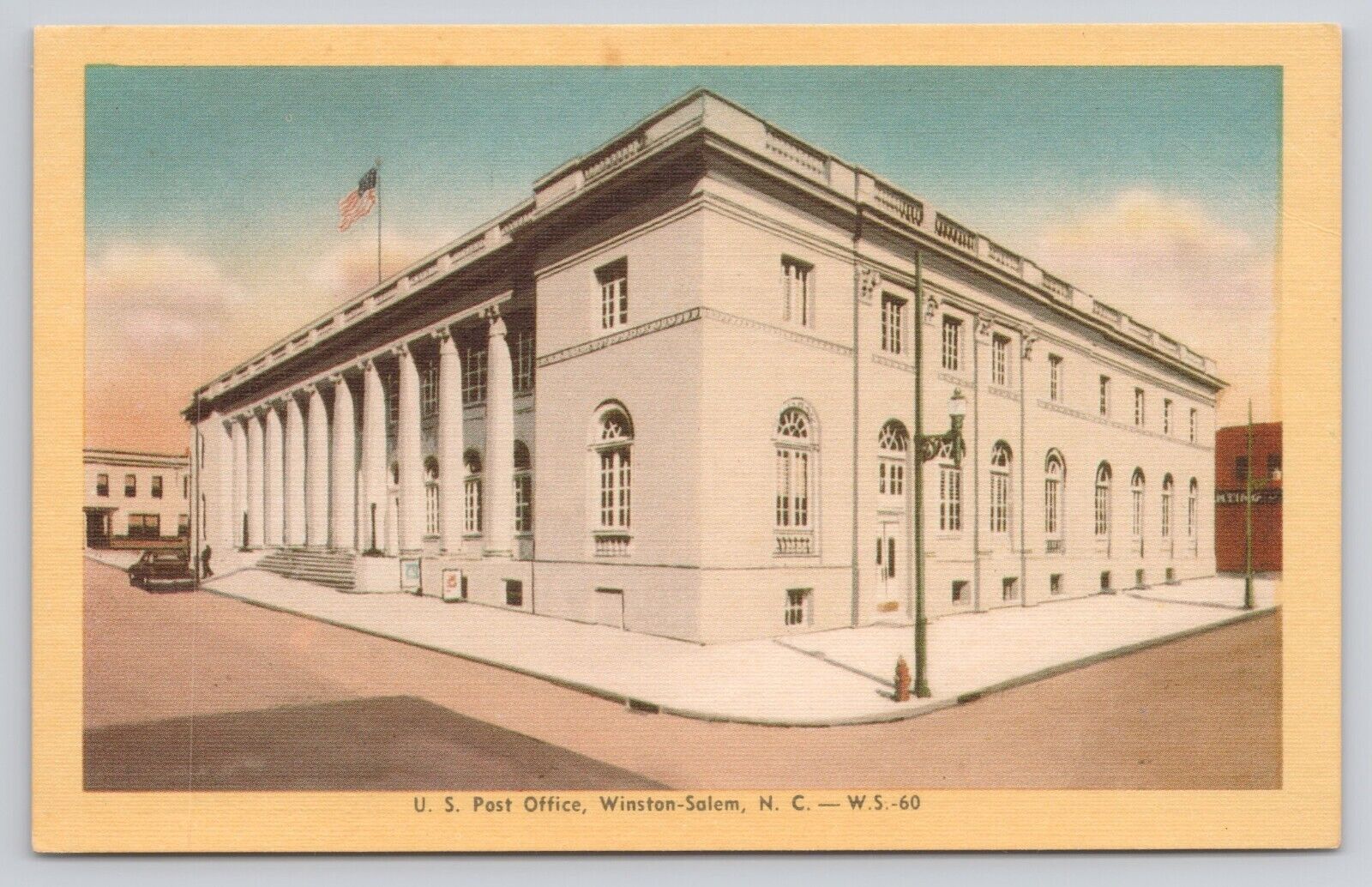 Winston-Salem North Carolina NC US Post Office Building Vintage Postcard
