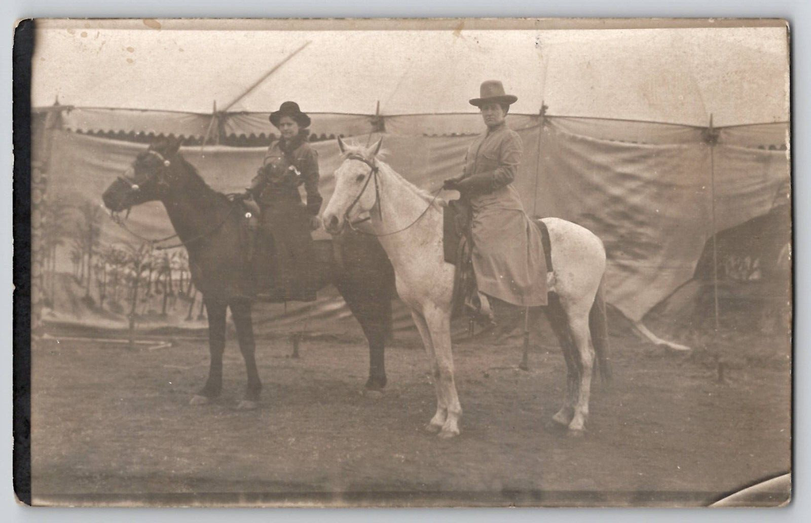 1911 Cowgirls Pete Culbertson Frontier Days Show Cheyenne WY RPPC Photo Postcard