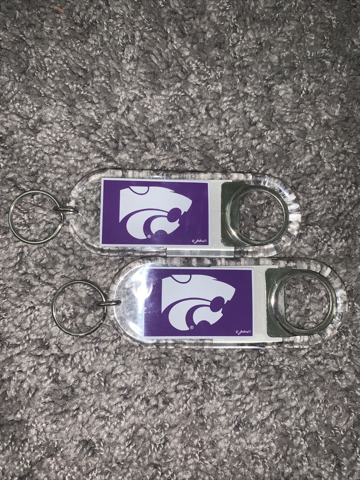 Kansas State University Acrylic Bottle Opener Keychain. Buy One Get One FREE.  