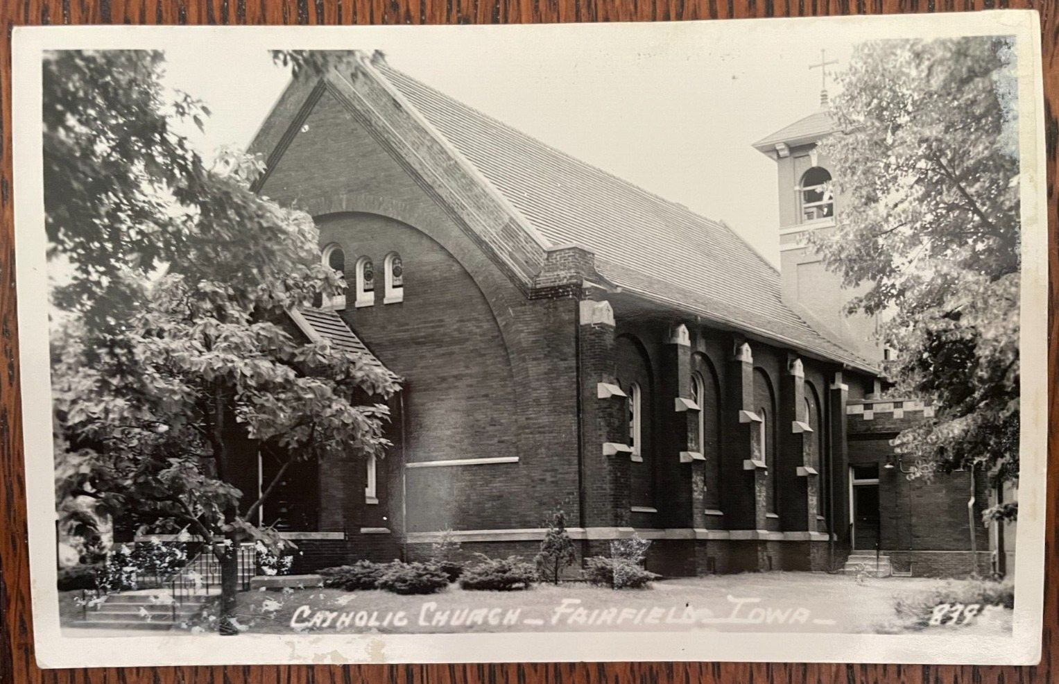 Vintage Postcard 1930-45 (St. Mary\'s) Catholic Church, Fairfield, IA *REAL PHOTO