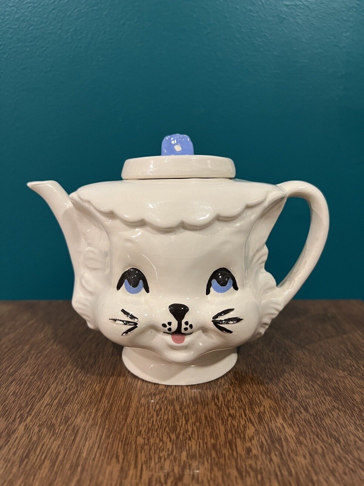Rare Vintage Miss Priss Kitty Teapot, Possible Lefton Variant