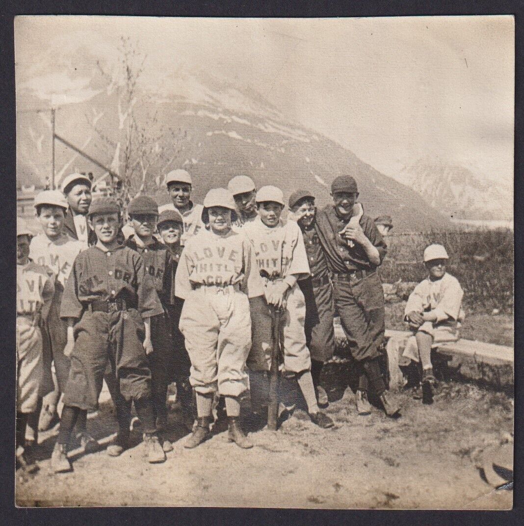 c 1910 Photo Valdez Alaska Baseball Teams Owl Drug  & Love Co